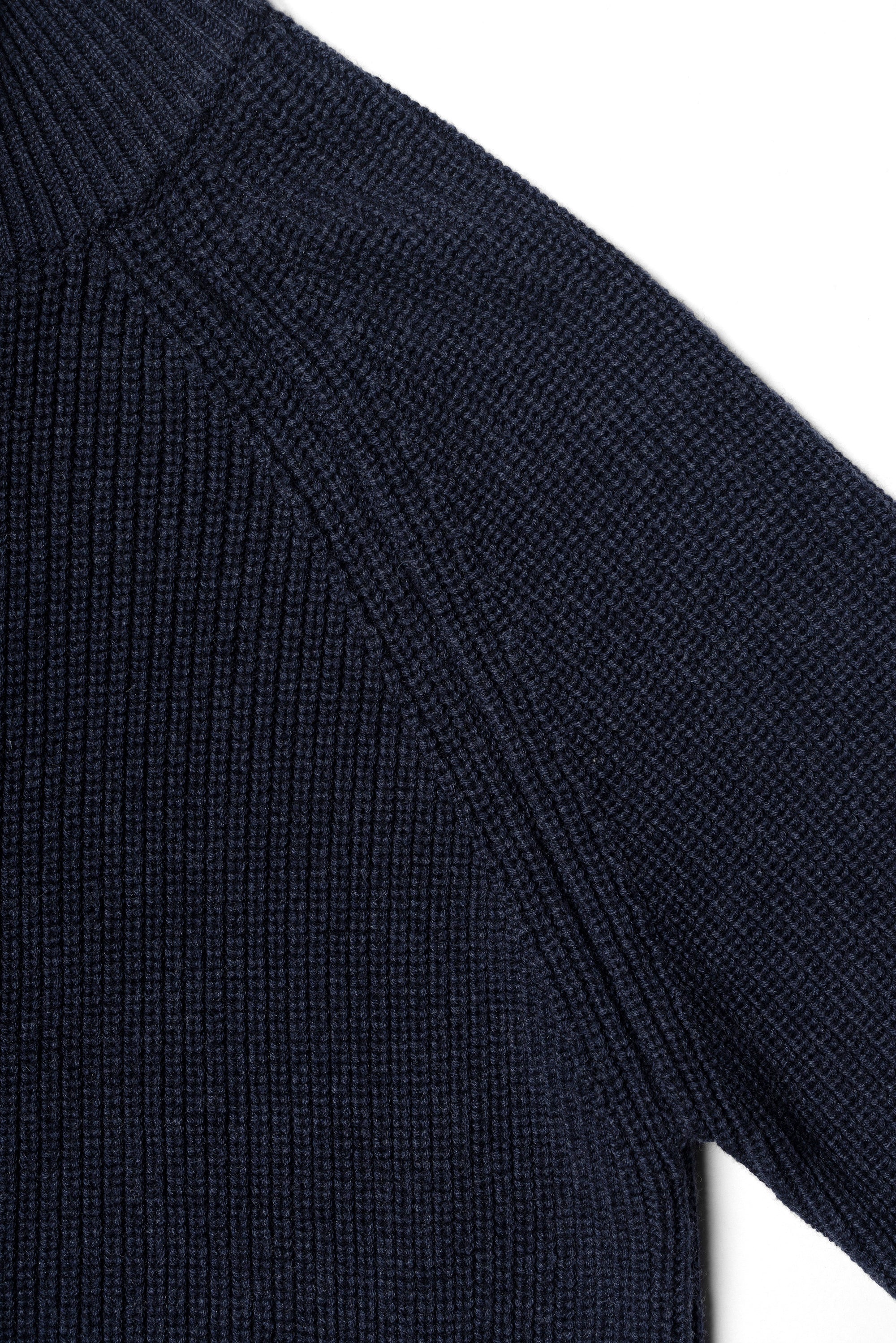 Navy Knitted Zip Cardigan