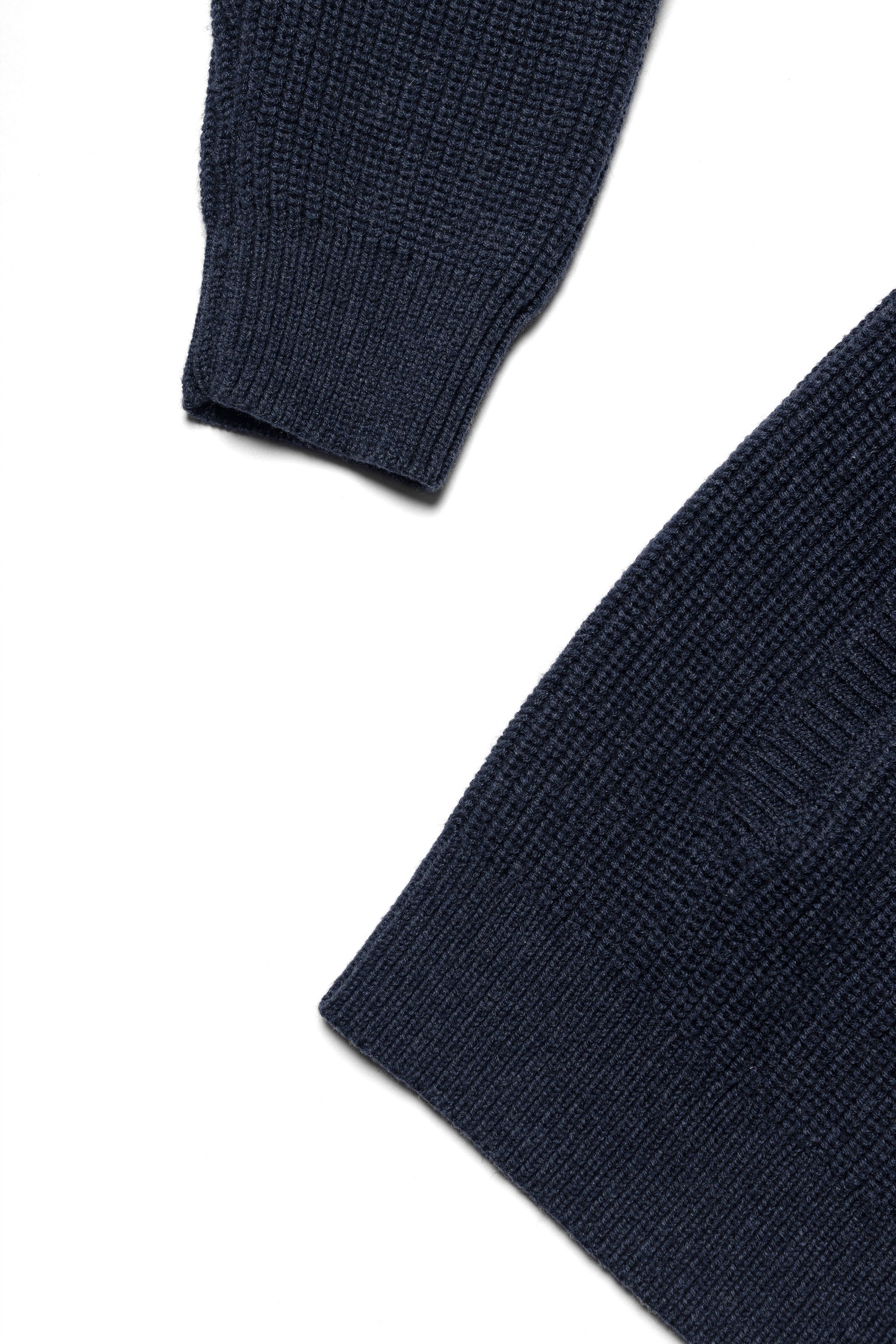 Navy Knitted Zip Cardigan