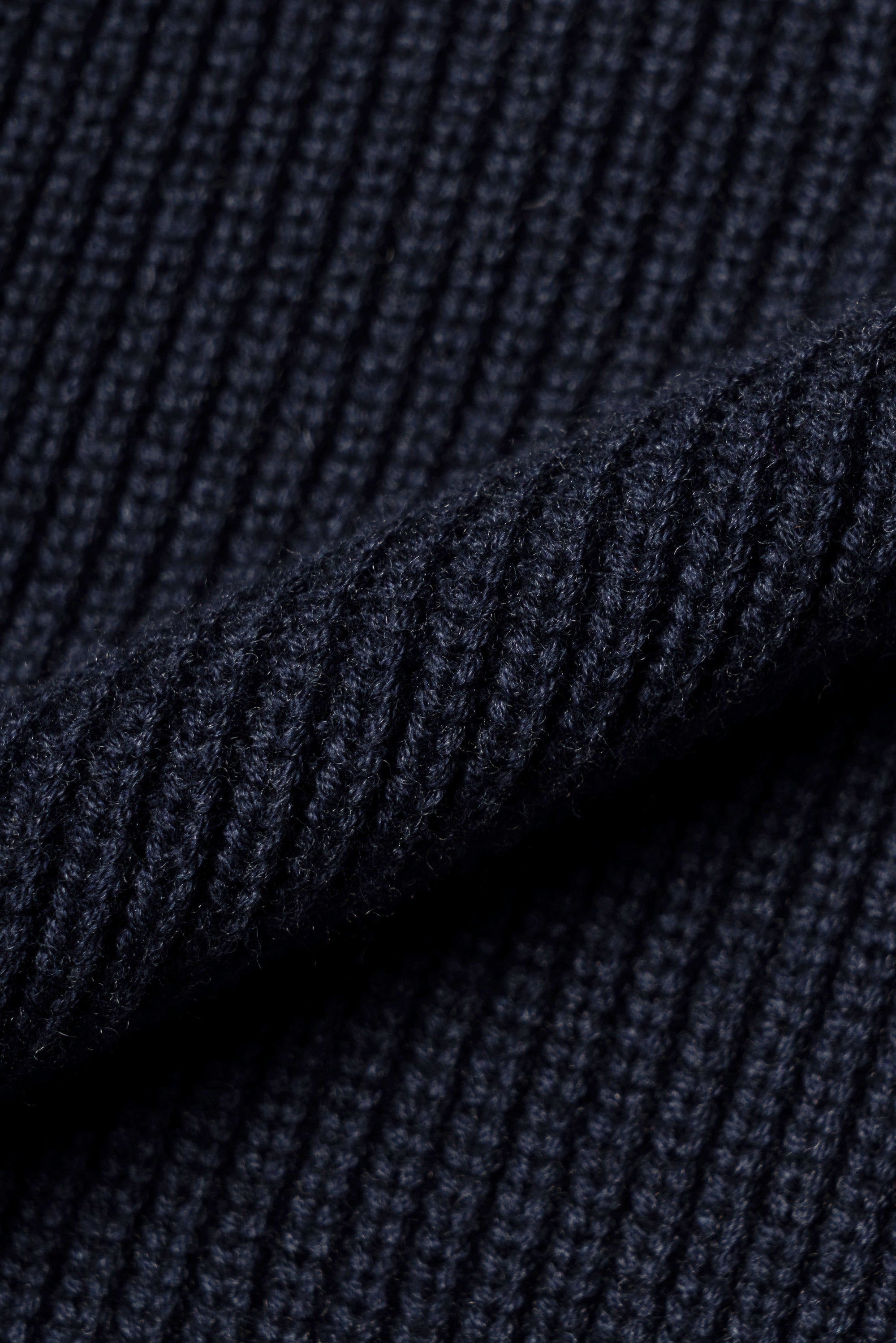Navy Knitted Zip Cardigan