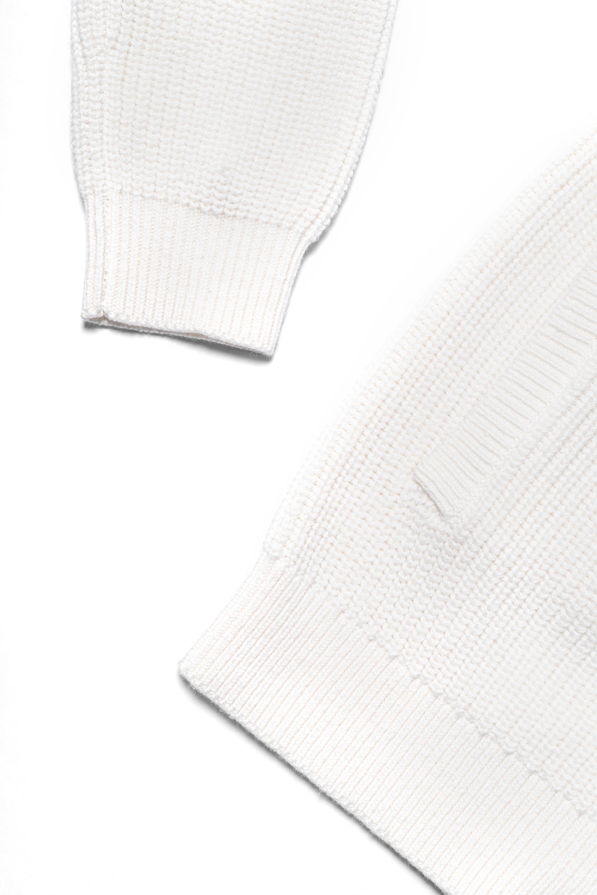 White Knitted Zip Cardigan