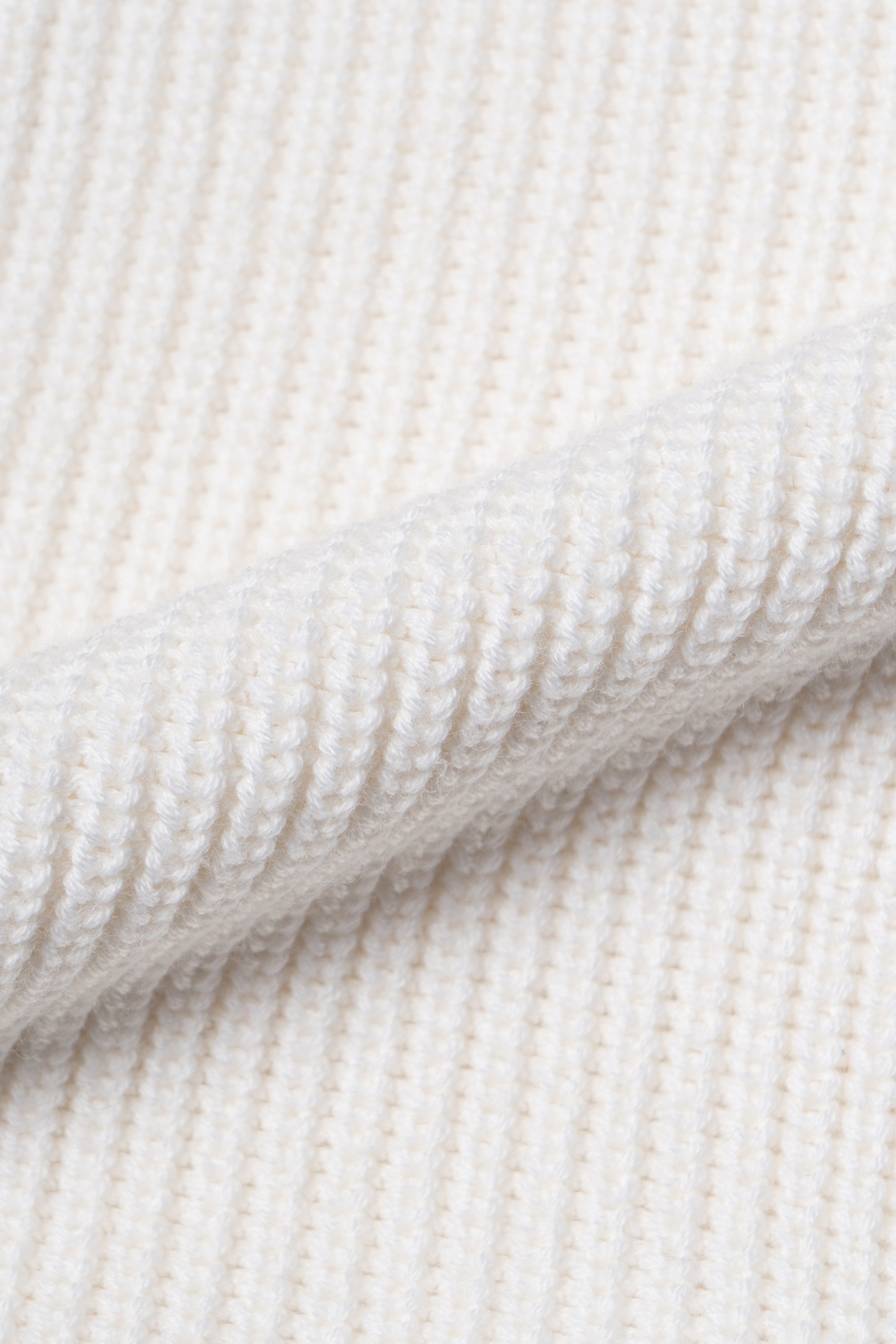 White Knitted Zip Cardigan