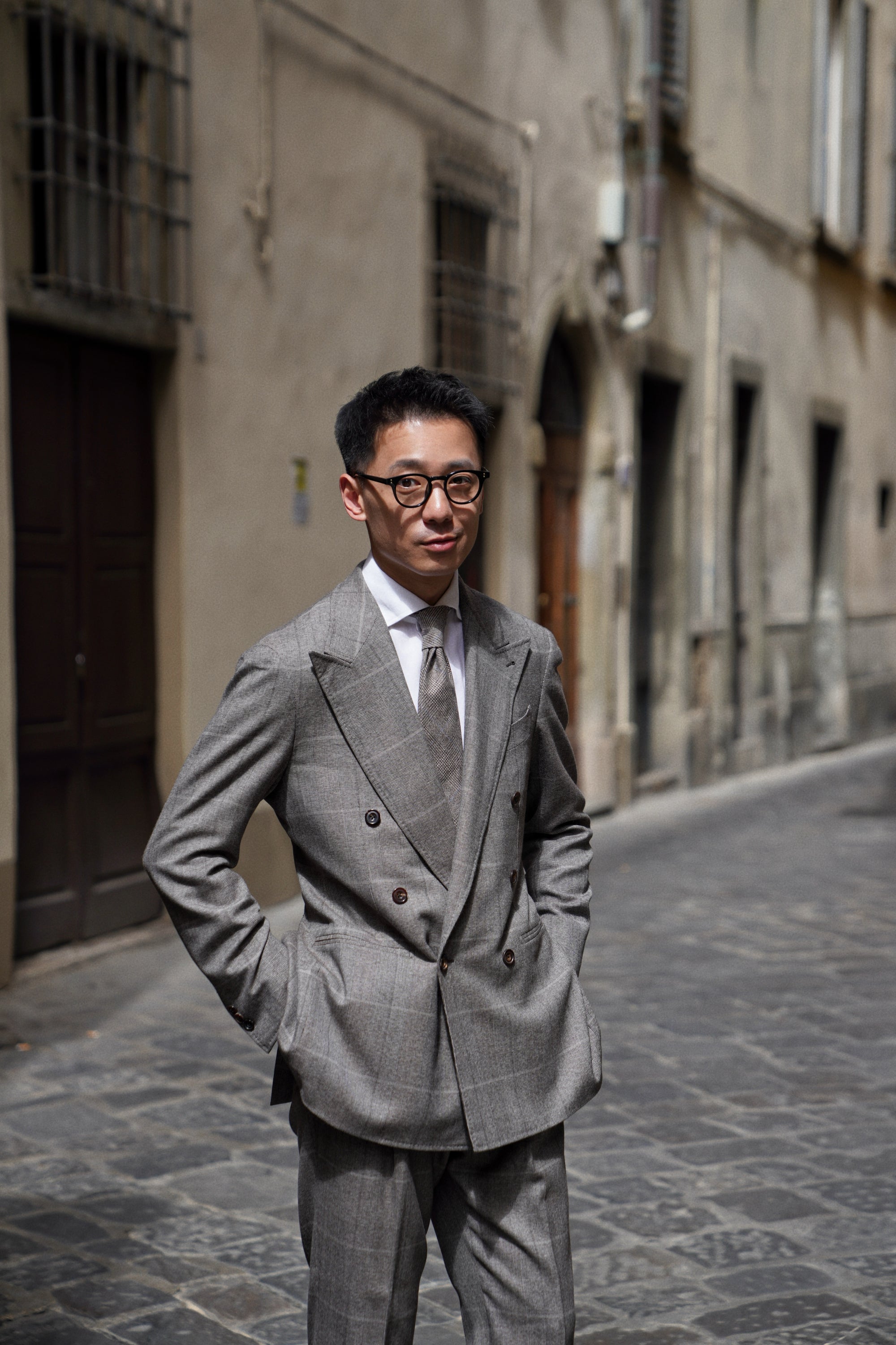 MTO Brown Glen Check Flannel Suit #373