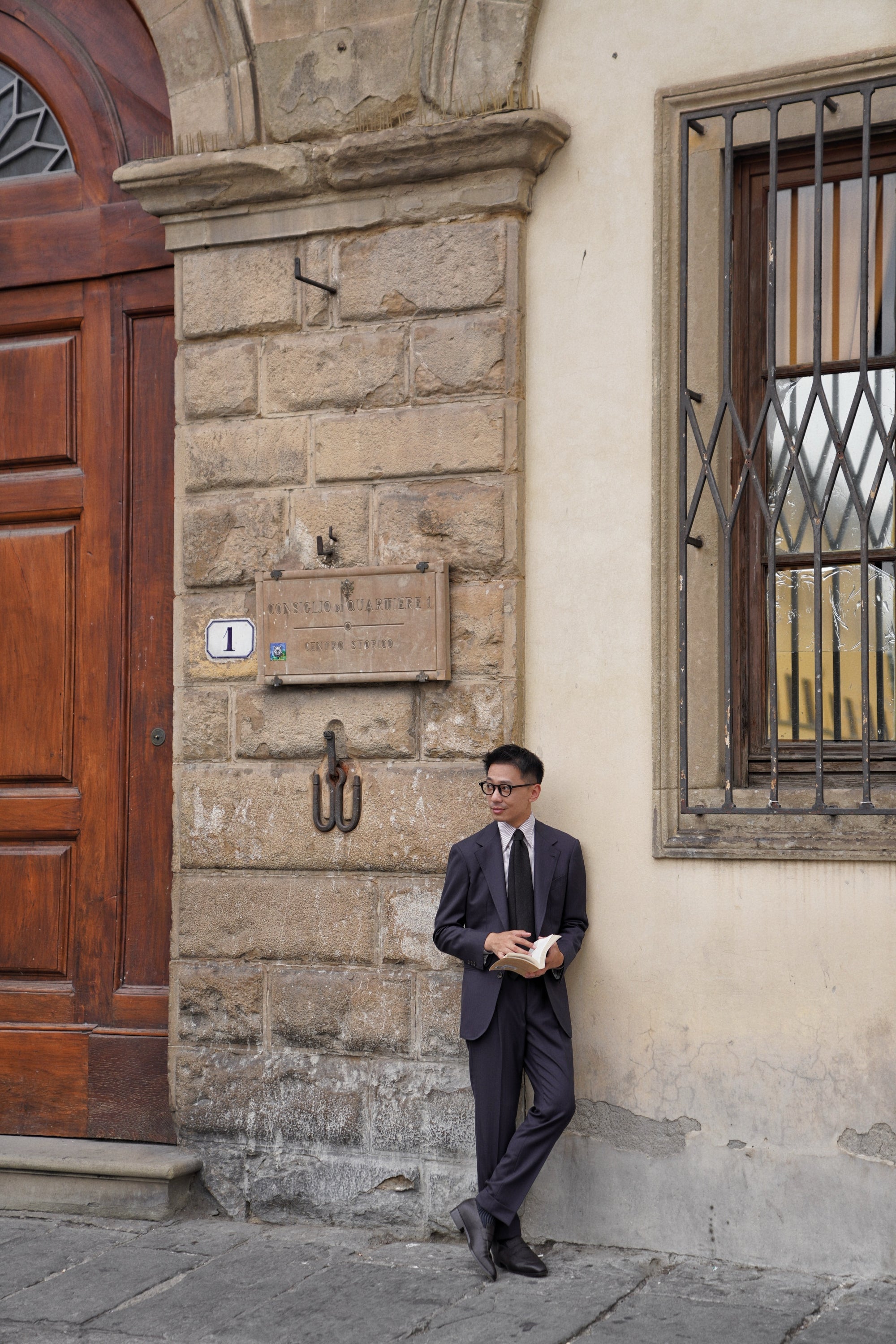 MTO Navy Herringbone Suit #418