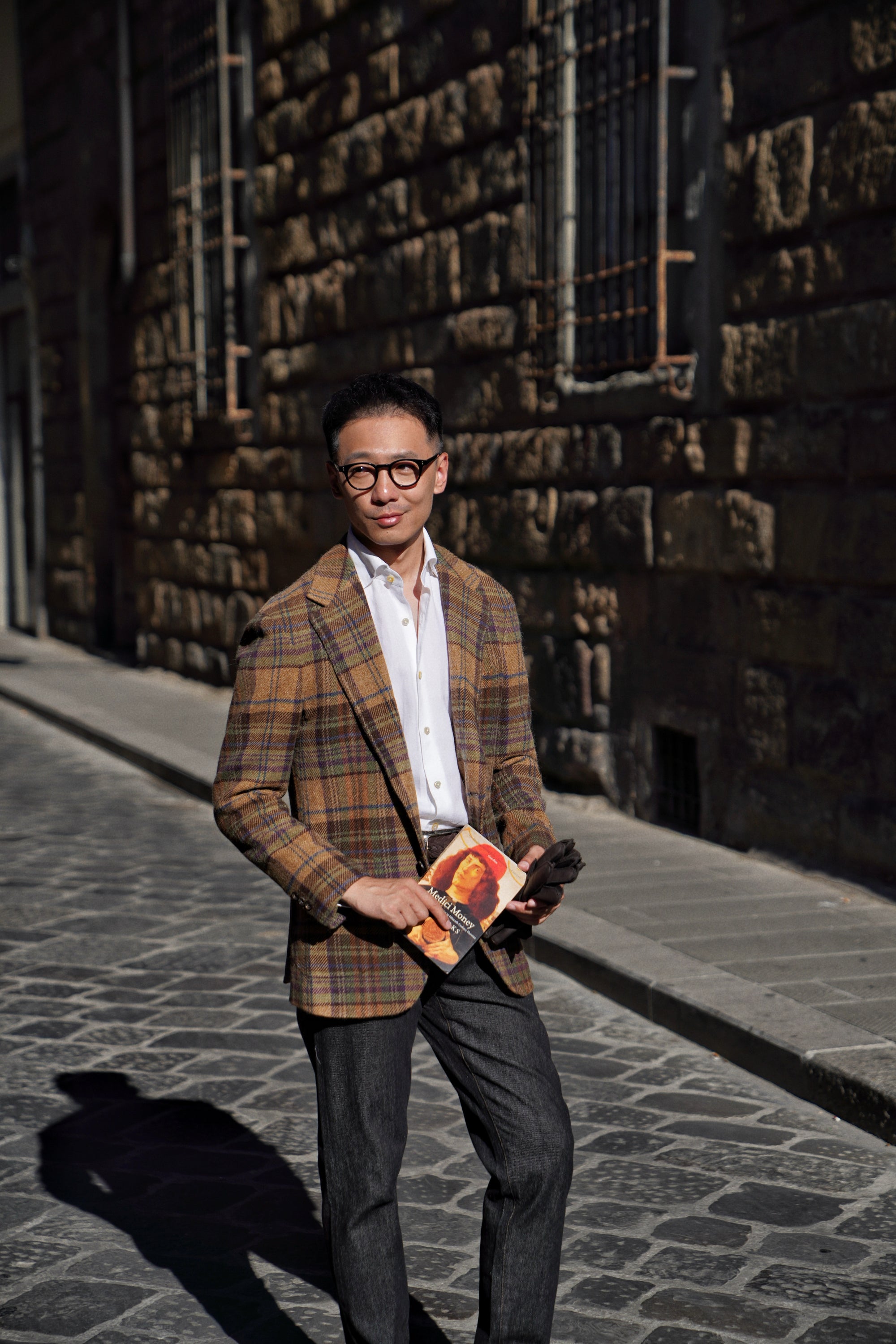 MTO Dark Camel Plaid Tweed Jacket #637