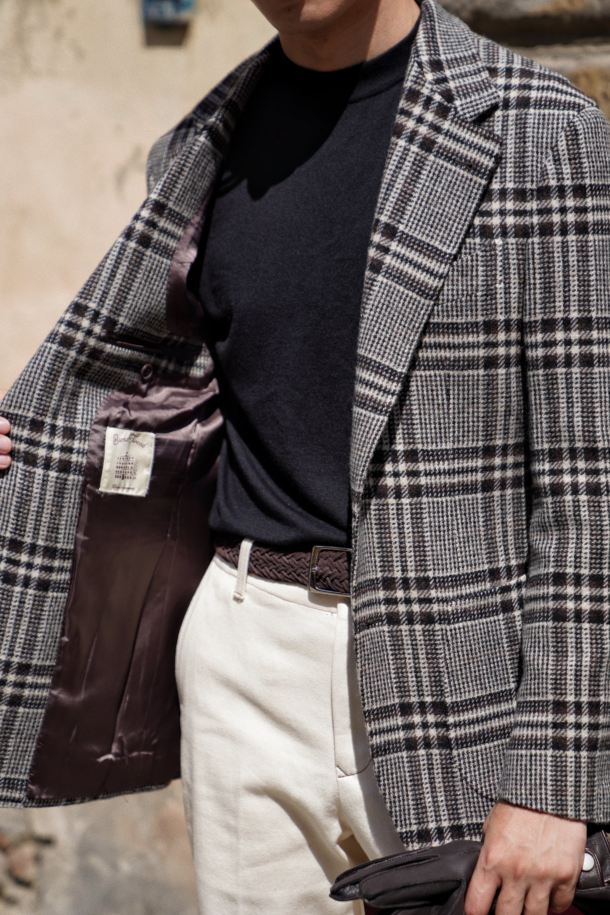 MTO Black Glen Check Tweed Jacket #484
