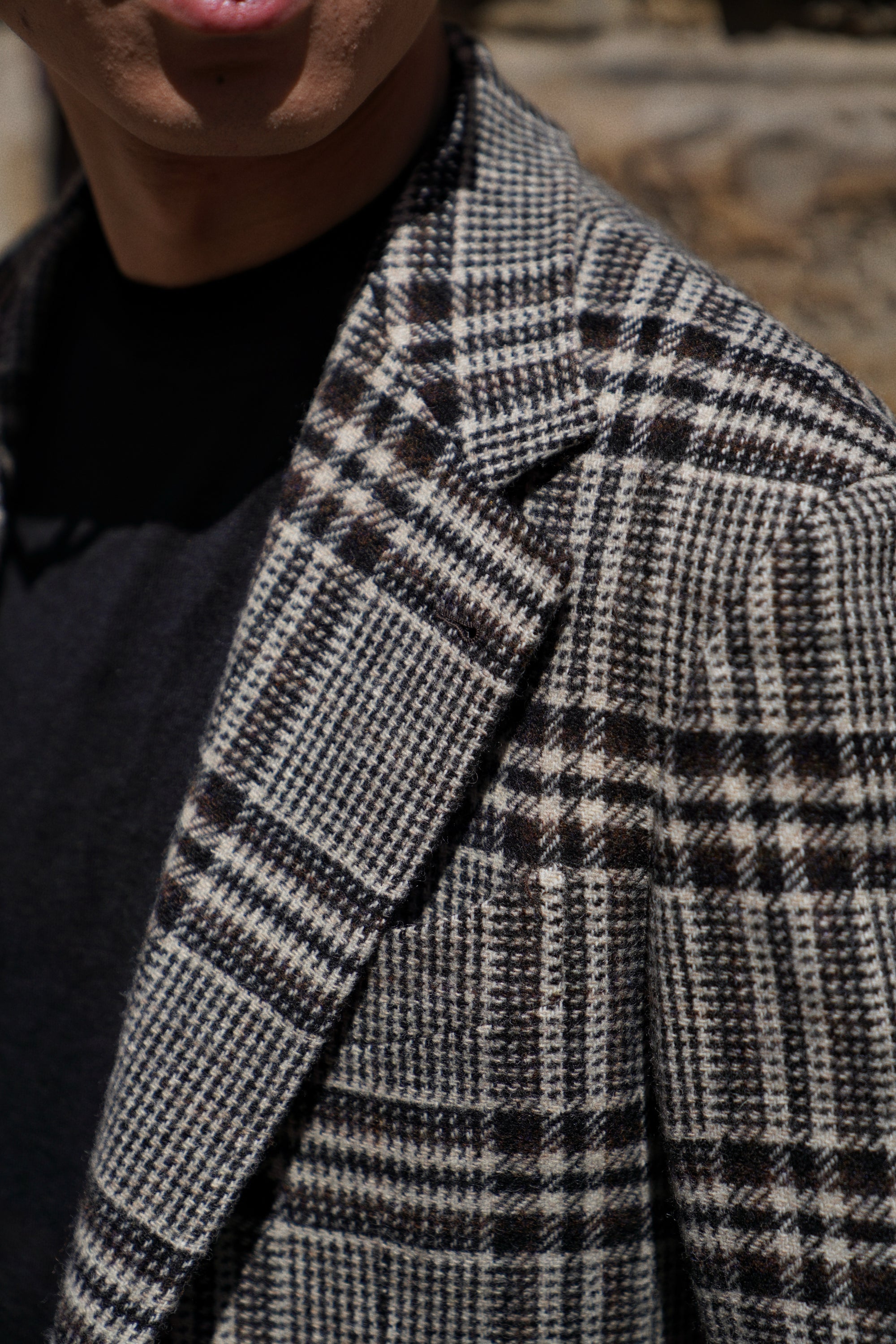 MTO Black Glen Check Tweed Jacket #484
