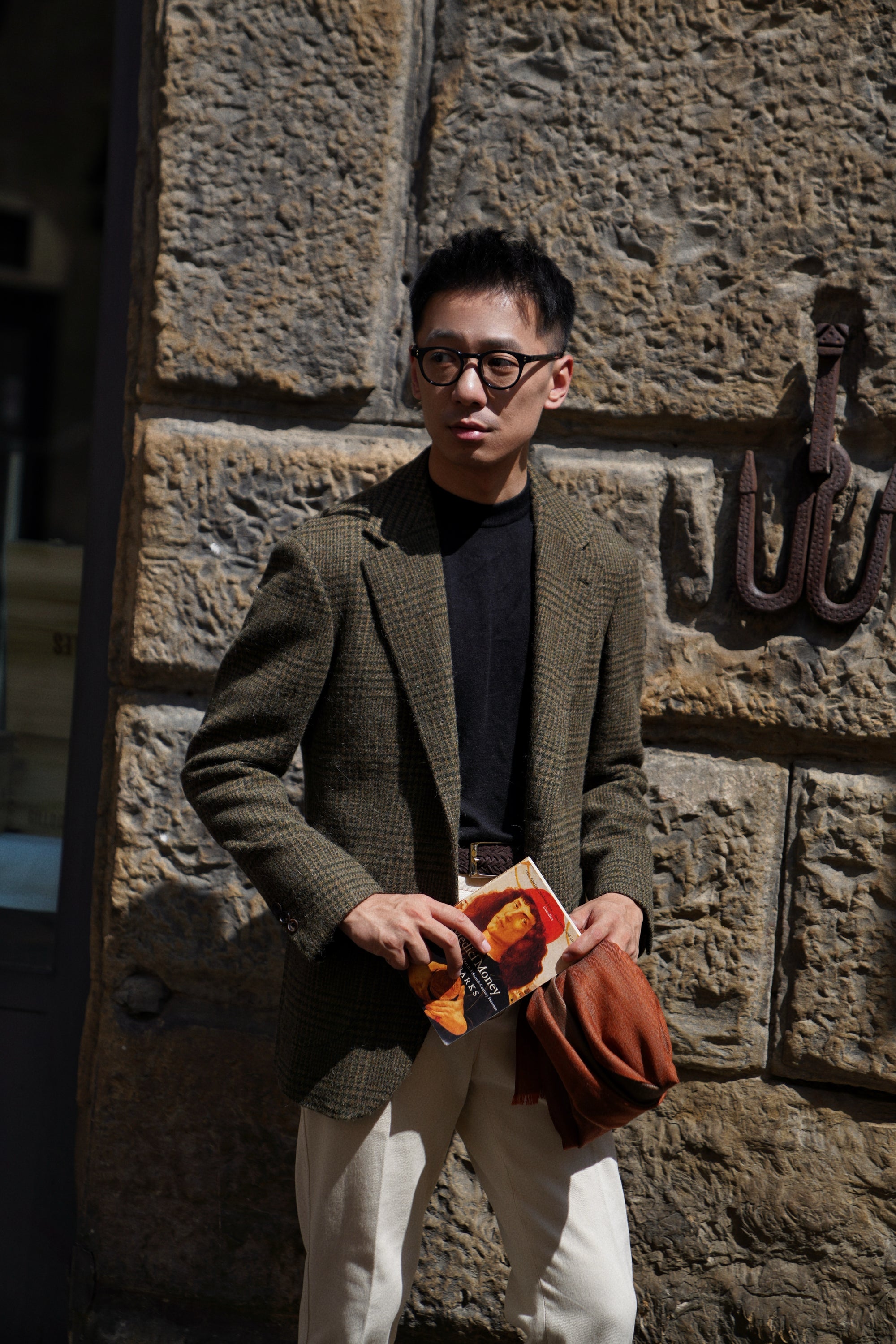 MTO Dark Olive Glen Check Tweed Jacket #640