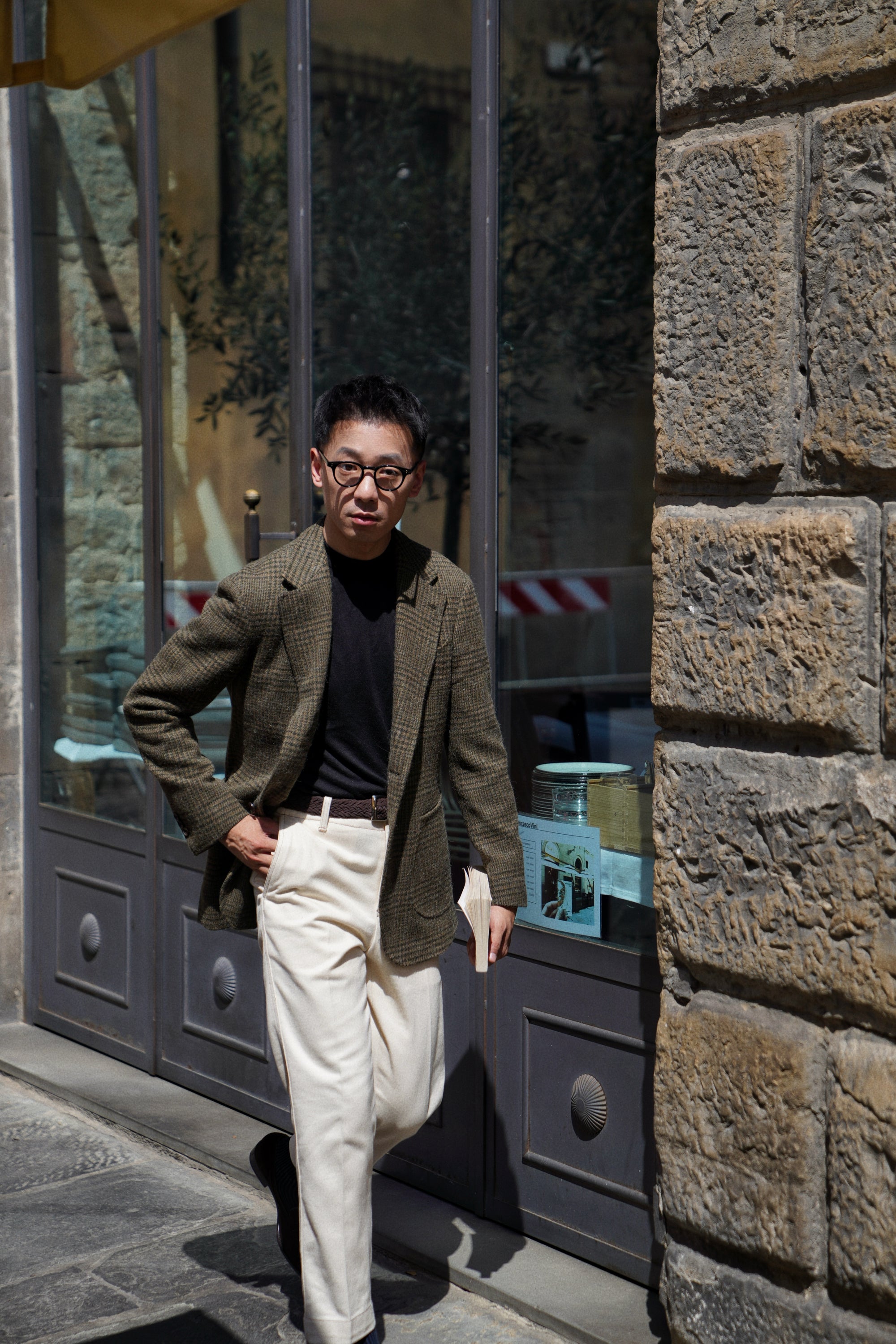 MTO Dark Olive Glen Check Tweed Jacket #640