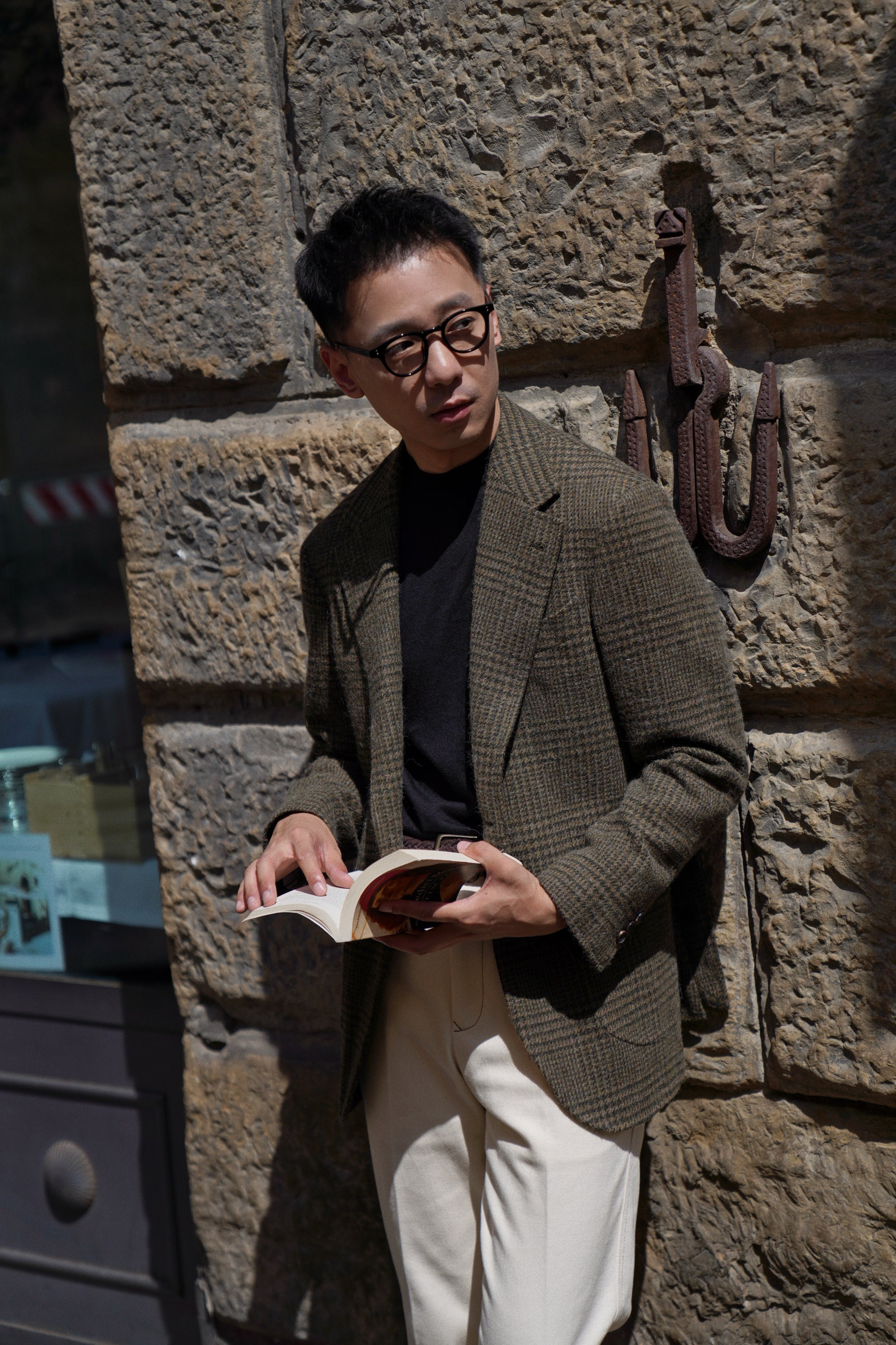 MTO Dark Olive Glen Check Tweed Jacket #640