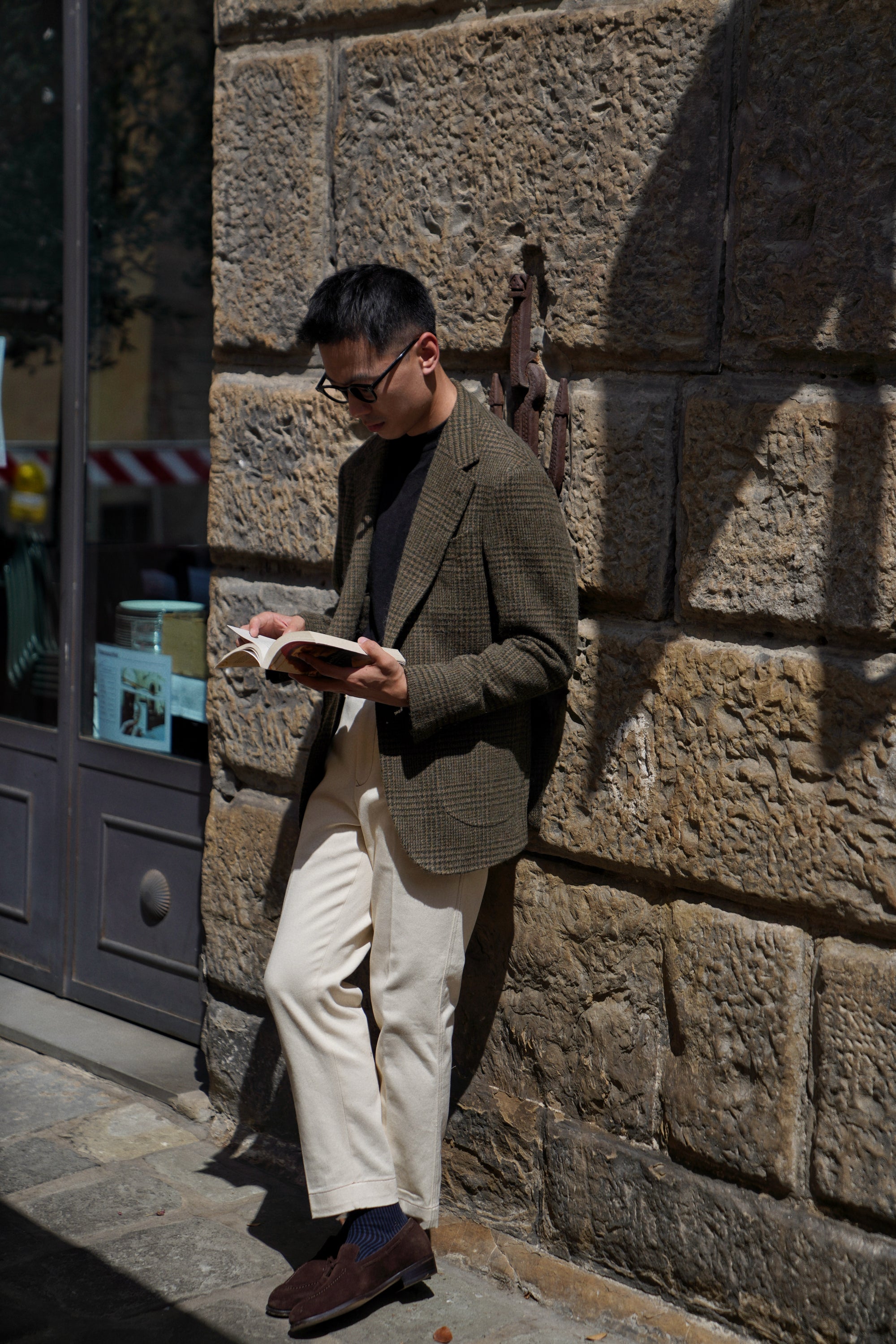 MTO Dark Olive Glen Check Tweed Jacket #640