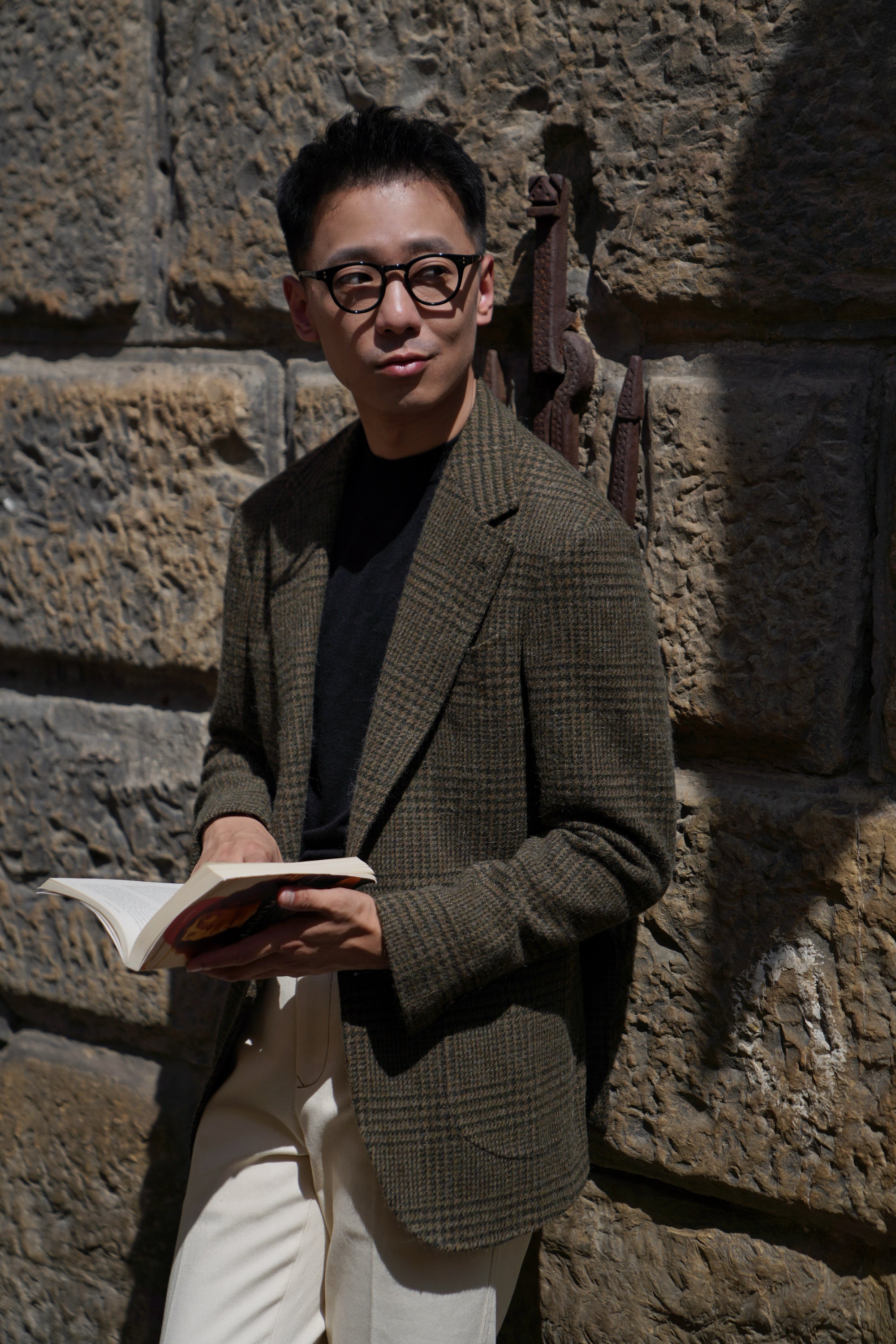 MTO Dark Olive Glen Check Tweed Jacket #640