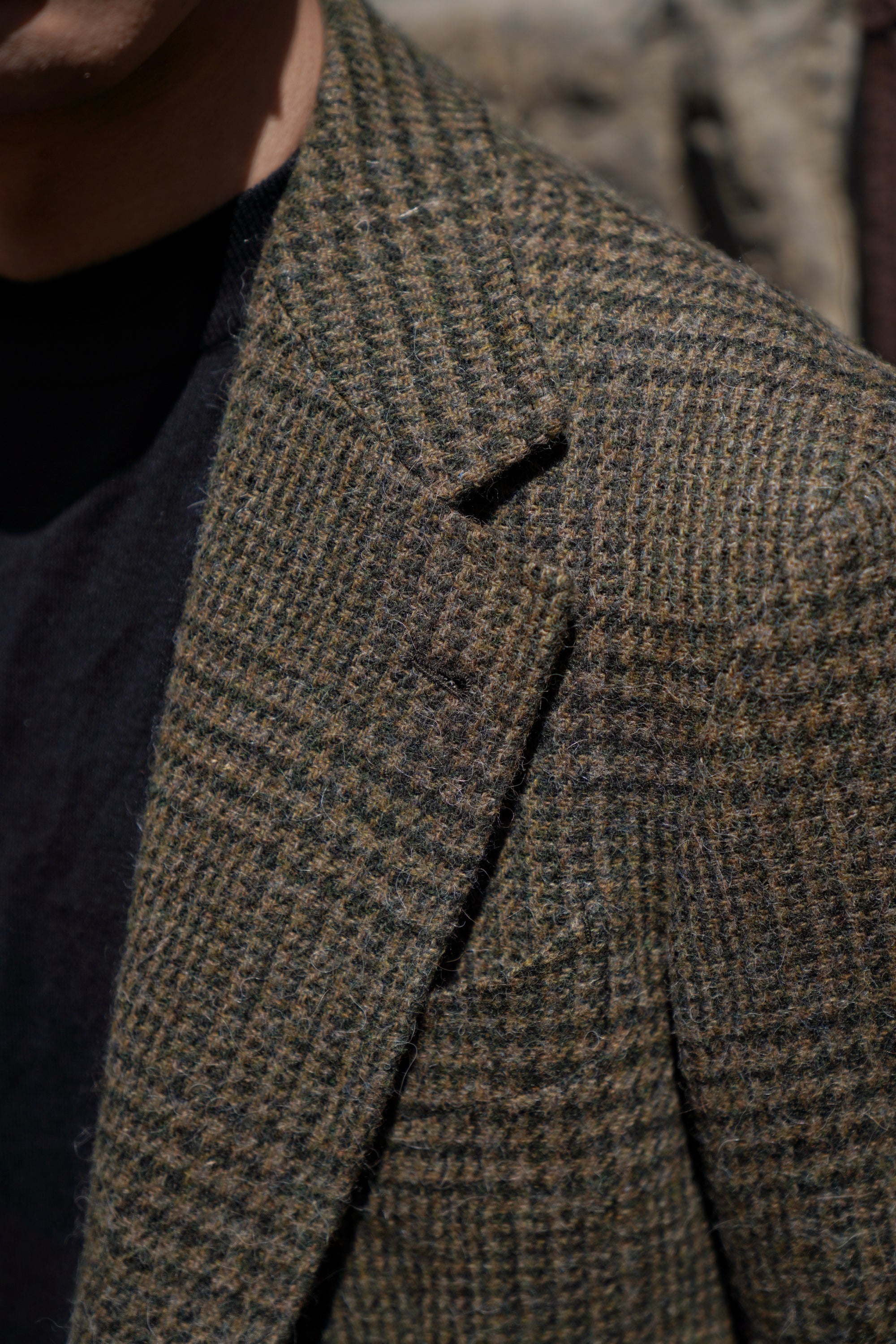 MTO Dark Olive Glen Check Tweed Jacket #640