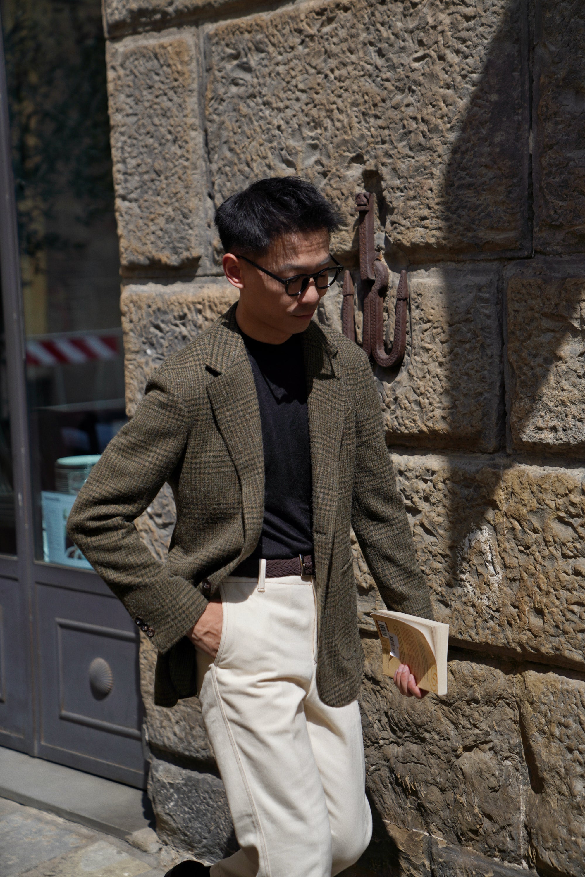 MTO Dark Olive Glen Check Tweed Jacket #640
