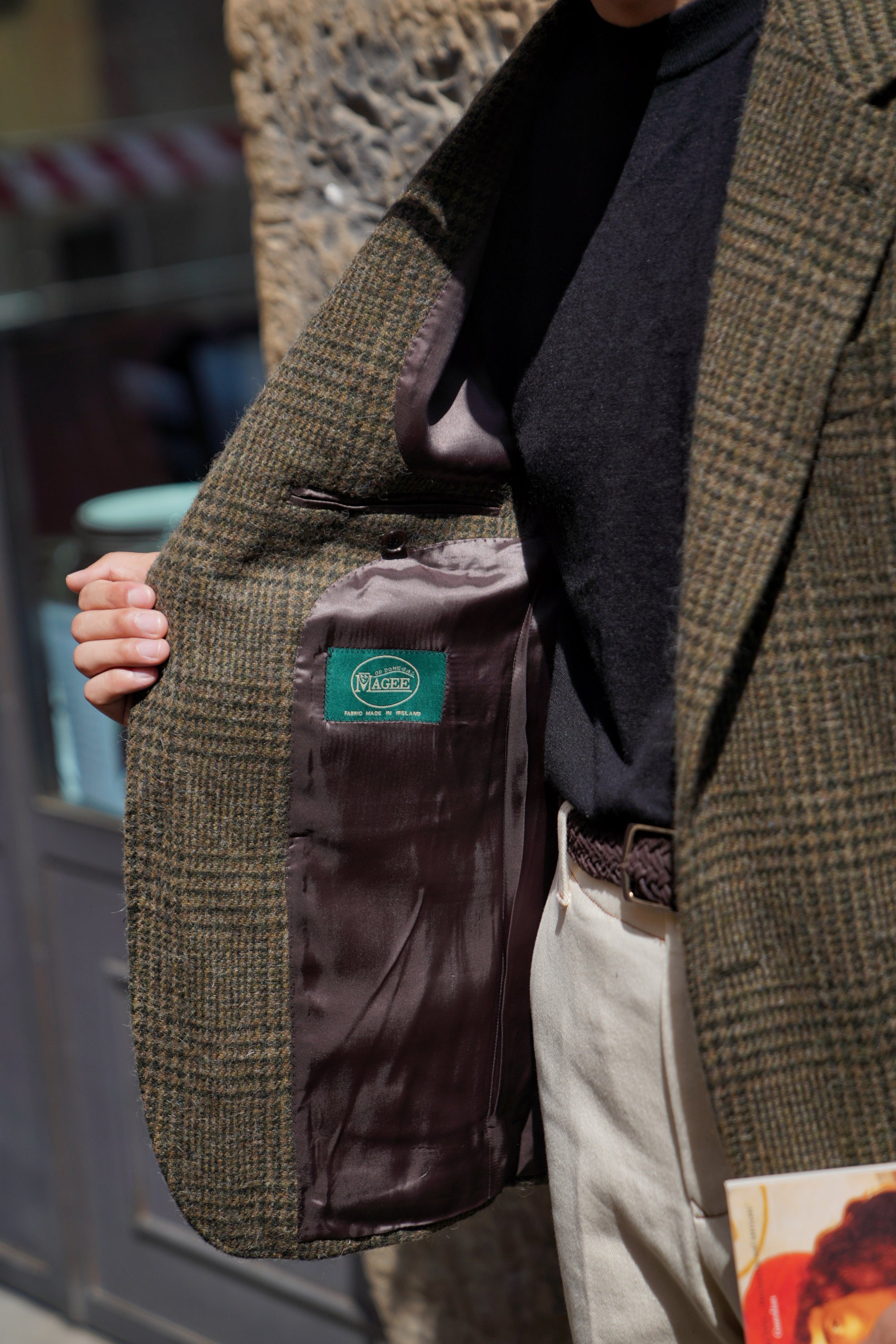 MTO Dark Olive Glen Check Tweed Jacket #640