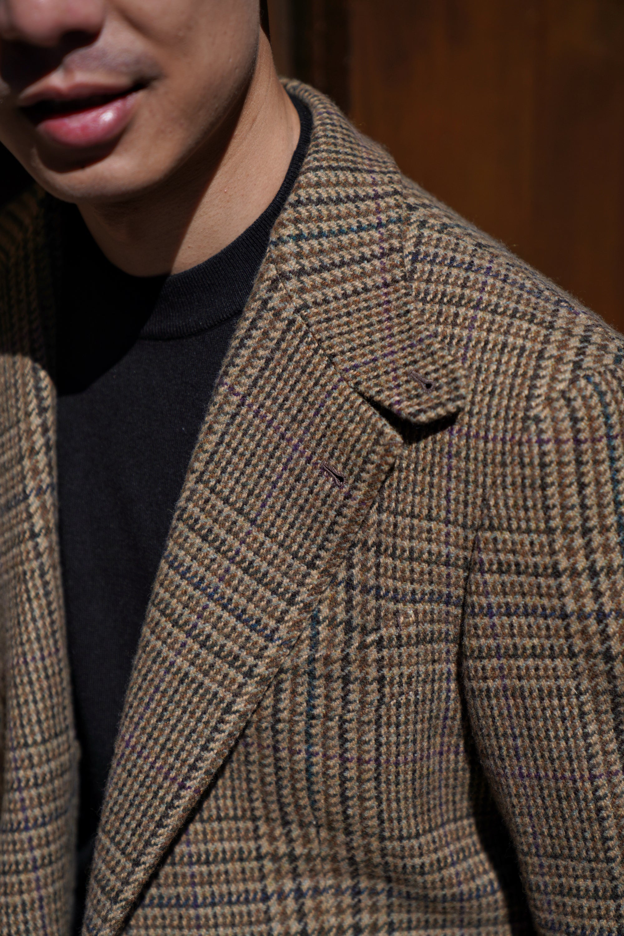 MTO Brown Olive Glen Check Tweed Jacket #639