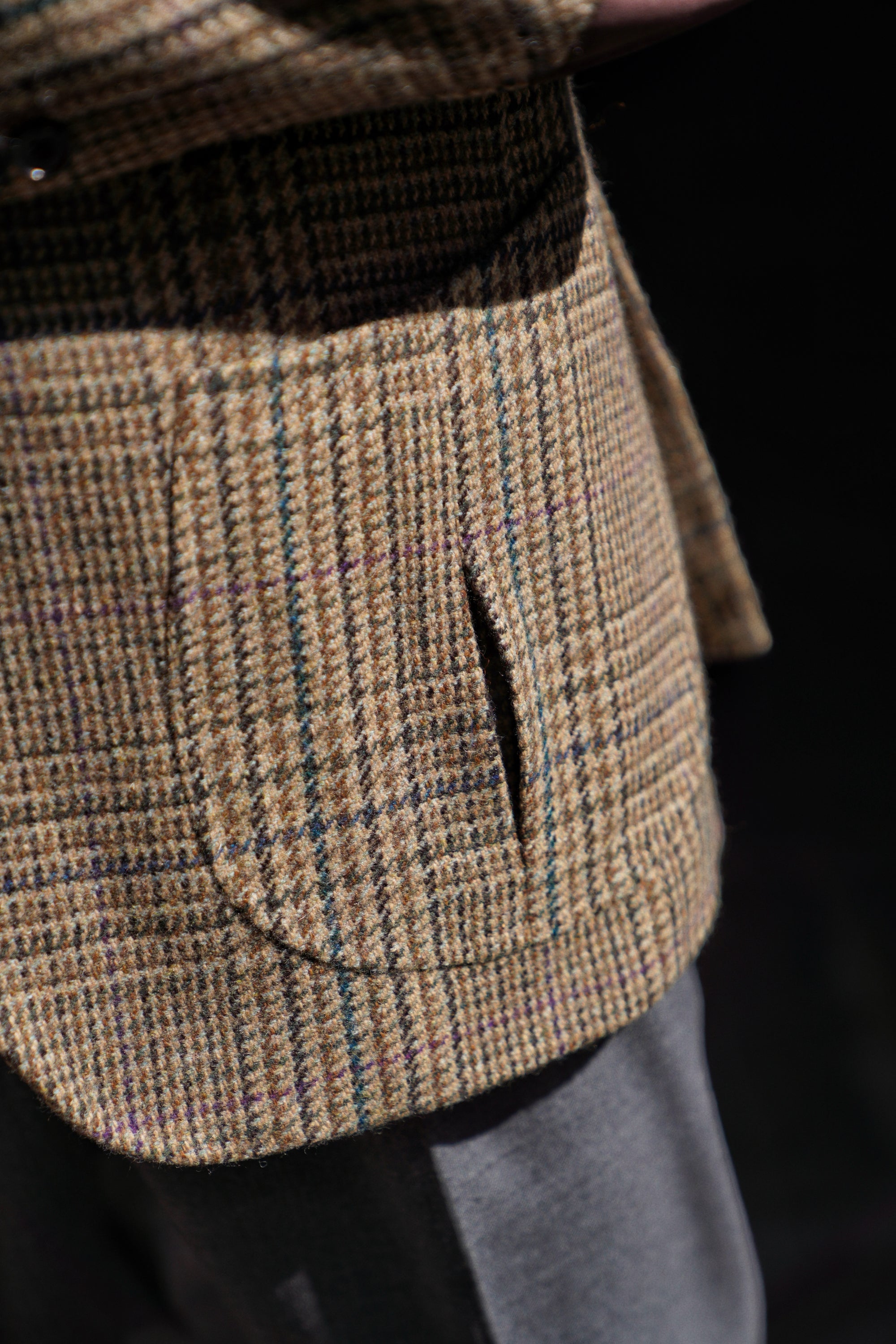 MTO Brown Olive Glen Check Tweed Jacket #639