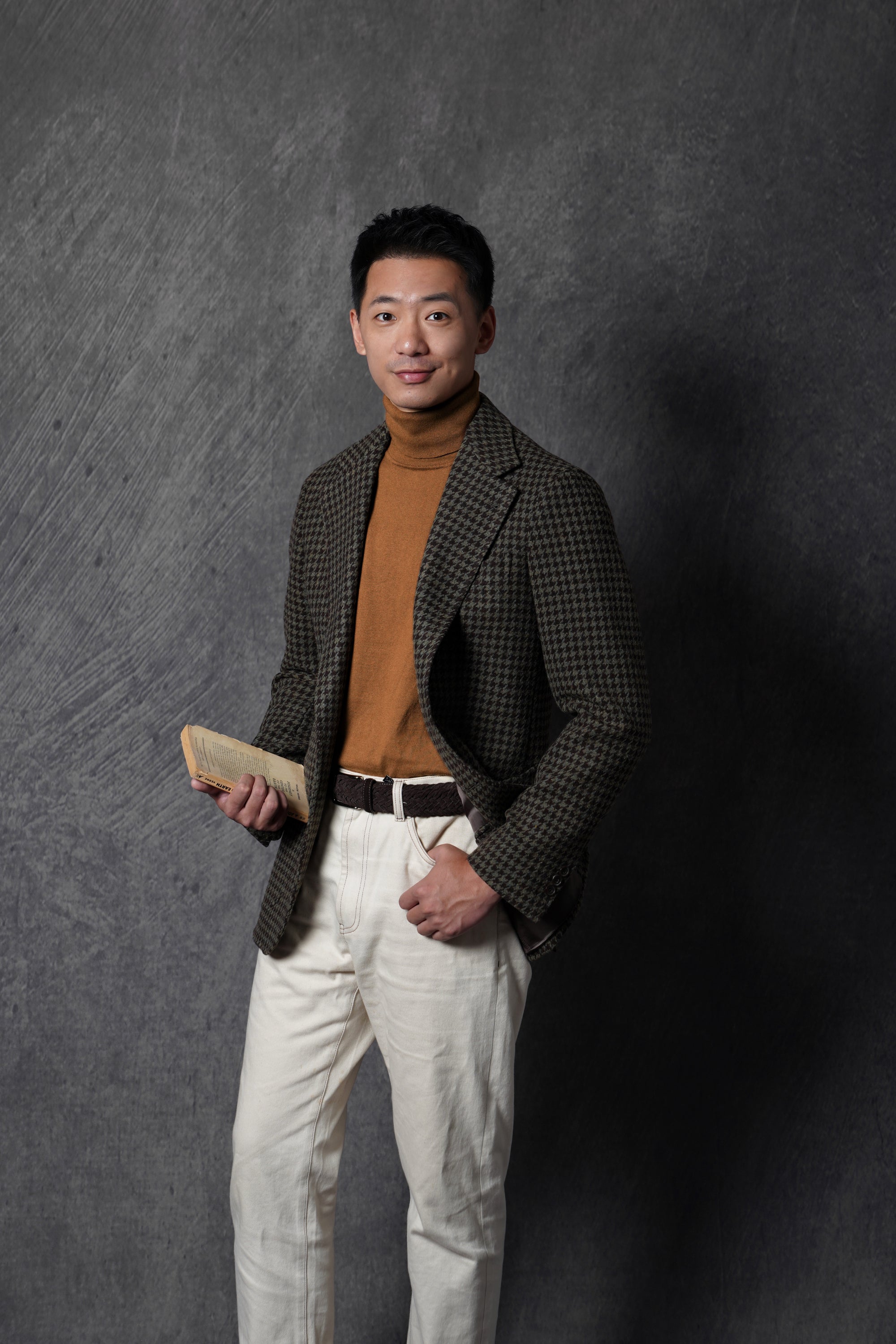 Tobacco Roll Neck Jumper