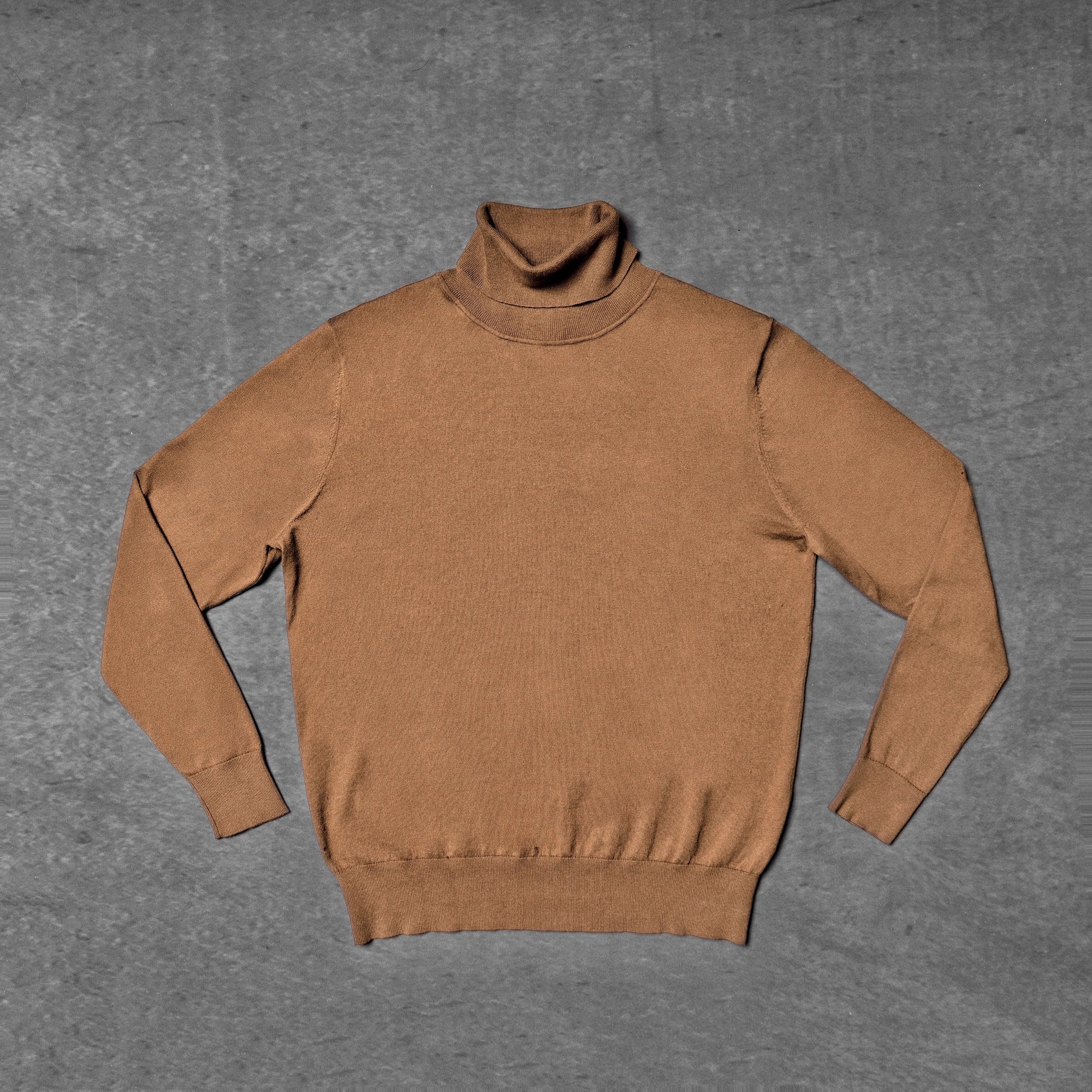 Tobacco Roll Neck Jumper