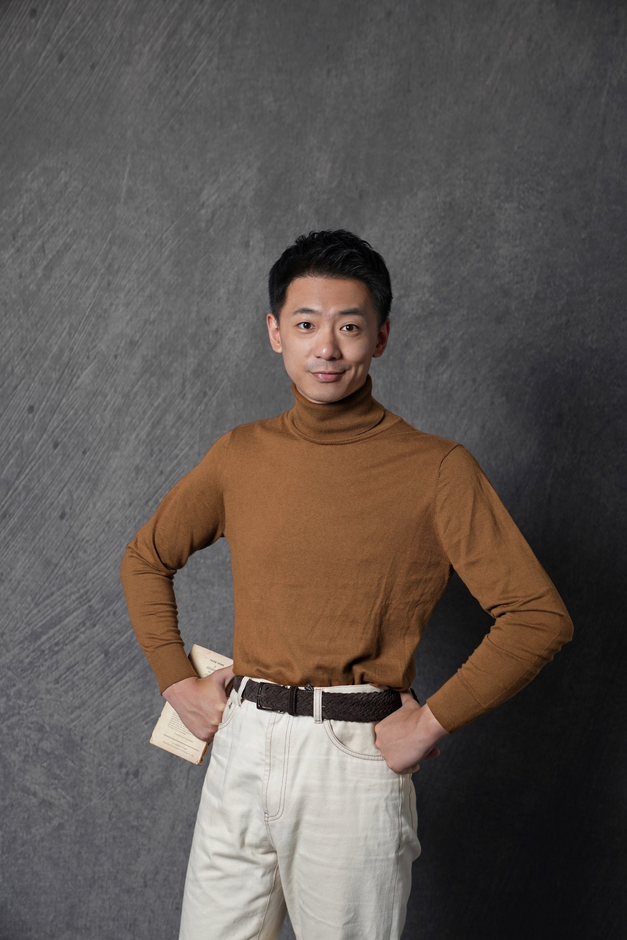 Tobacco Roll Neck Jumper