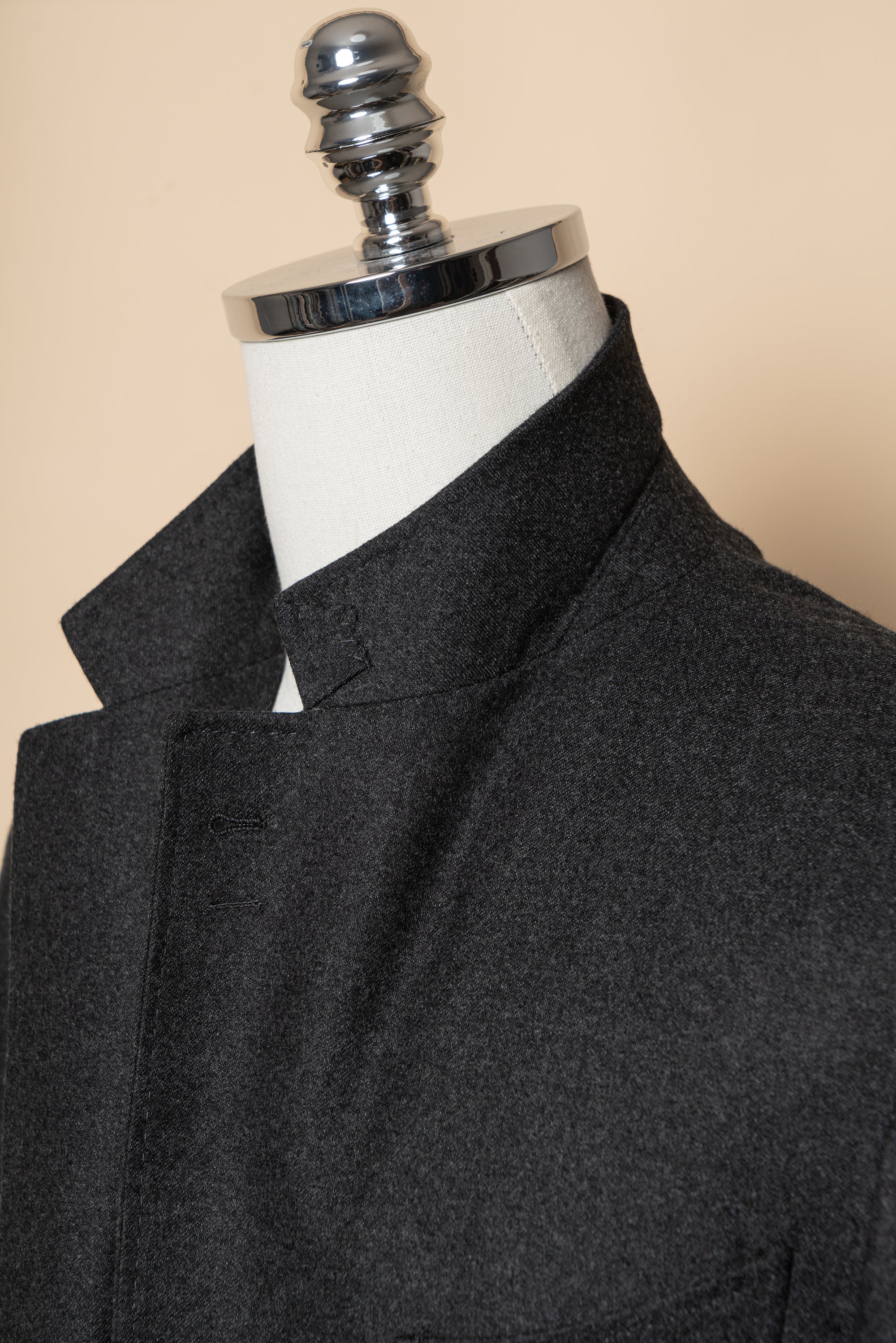 MTO Charcoal Twill Flannel Suit #444