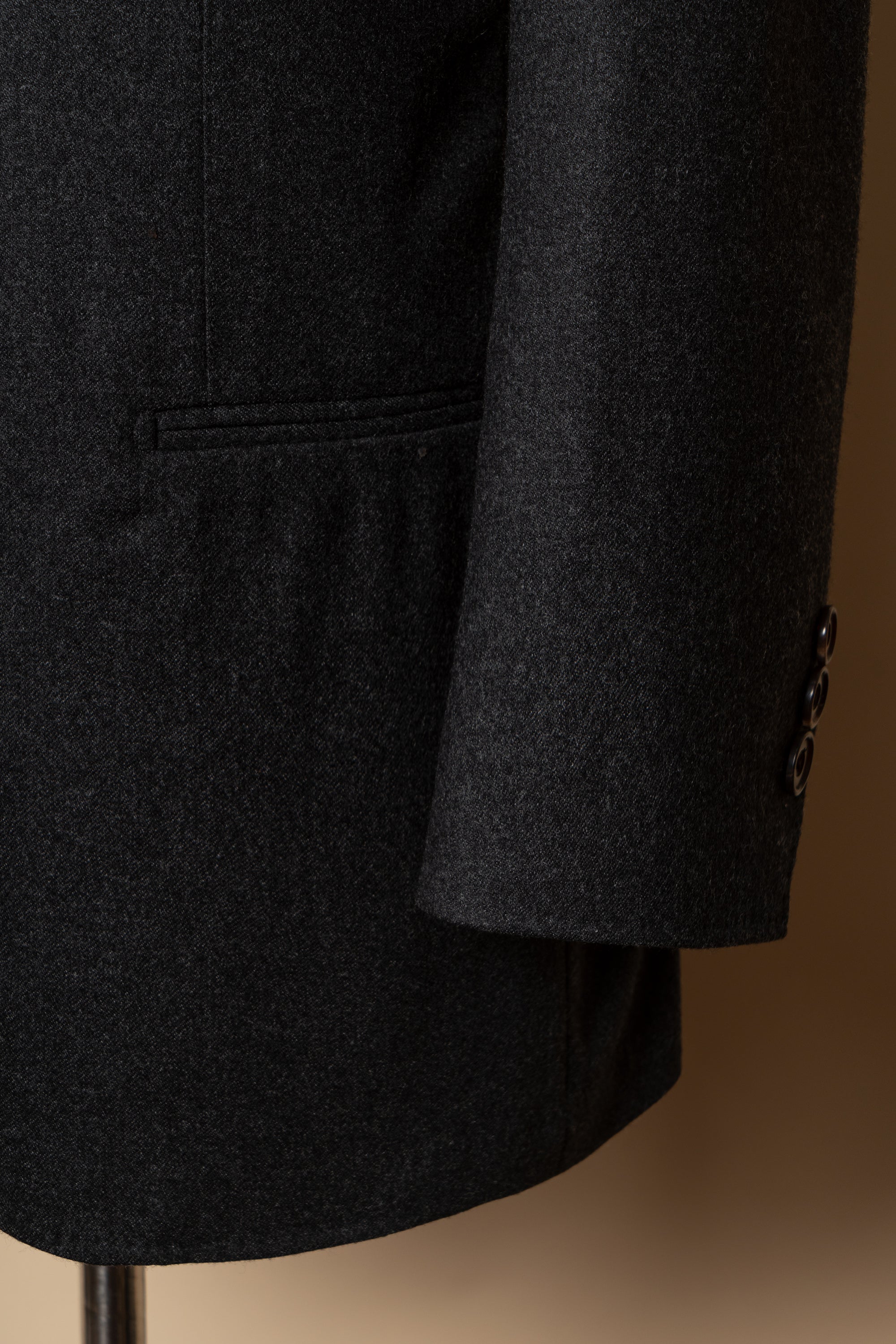 MTO Charcoal Twill Flannel Suit #444