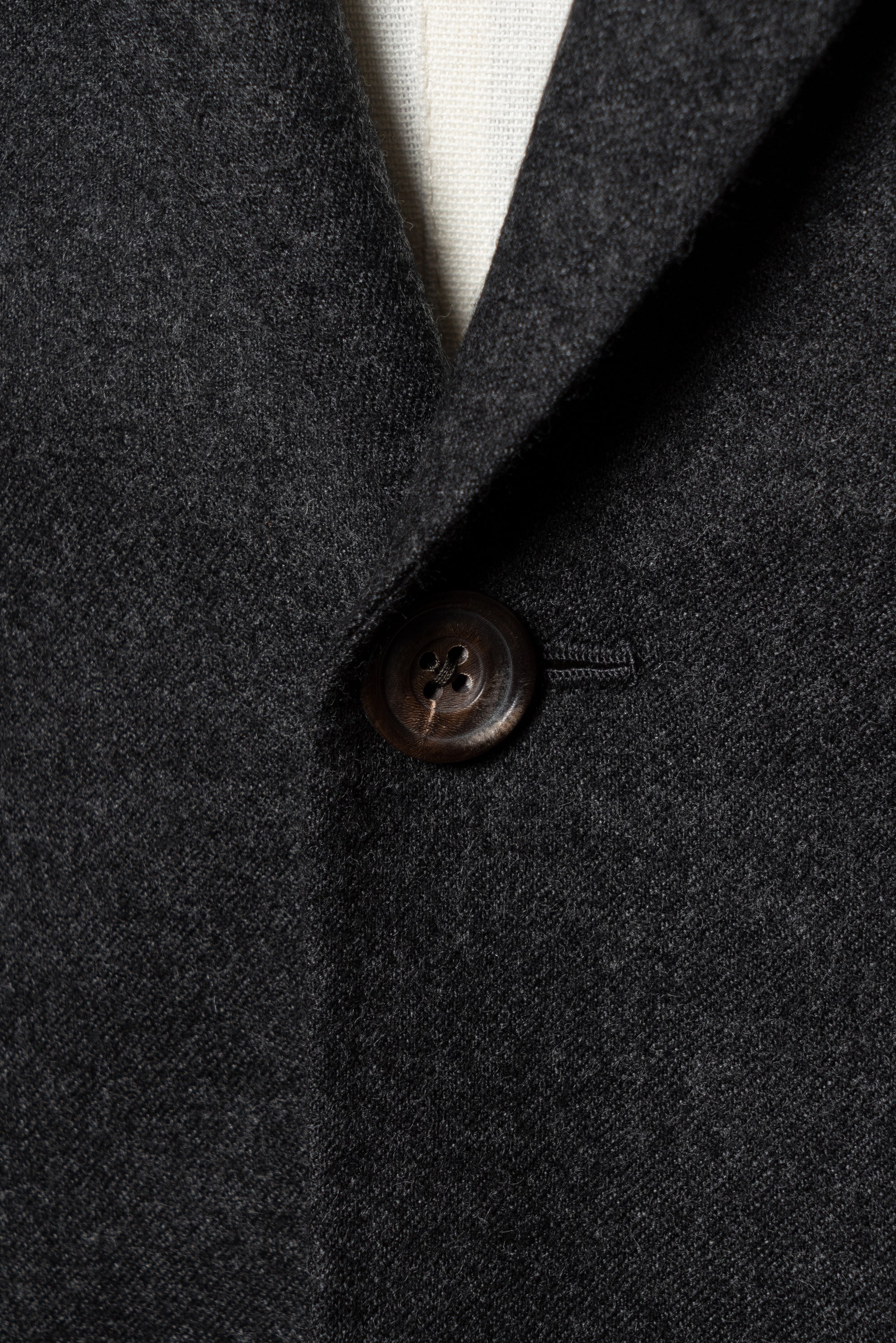 MTO Charcoal Twill Flannel Suit #444