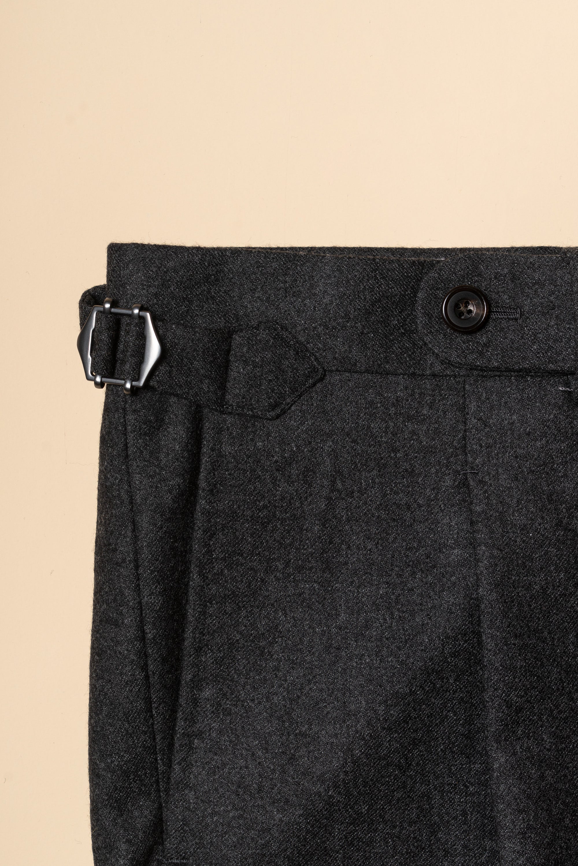 MTO Charcoal Twill Flannel Suit #444