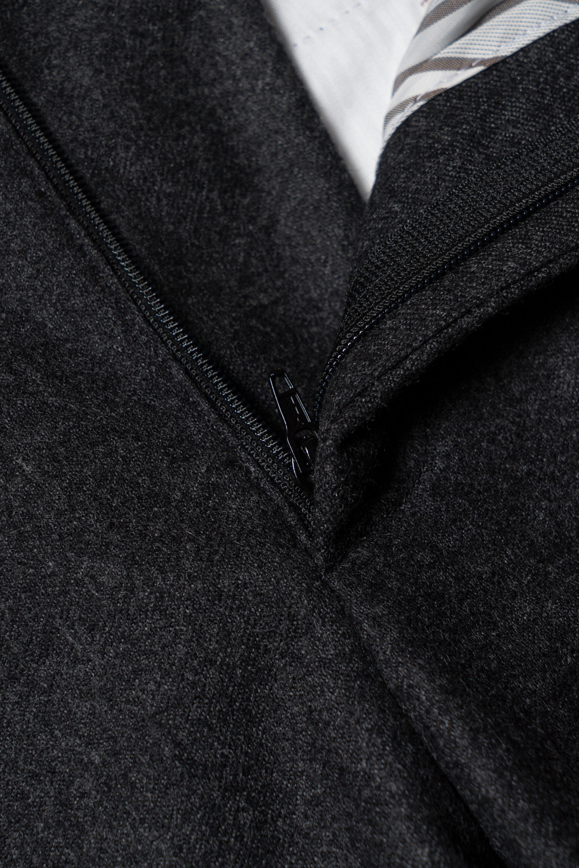 MTO Charcoal Twill Flannel Suit #444