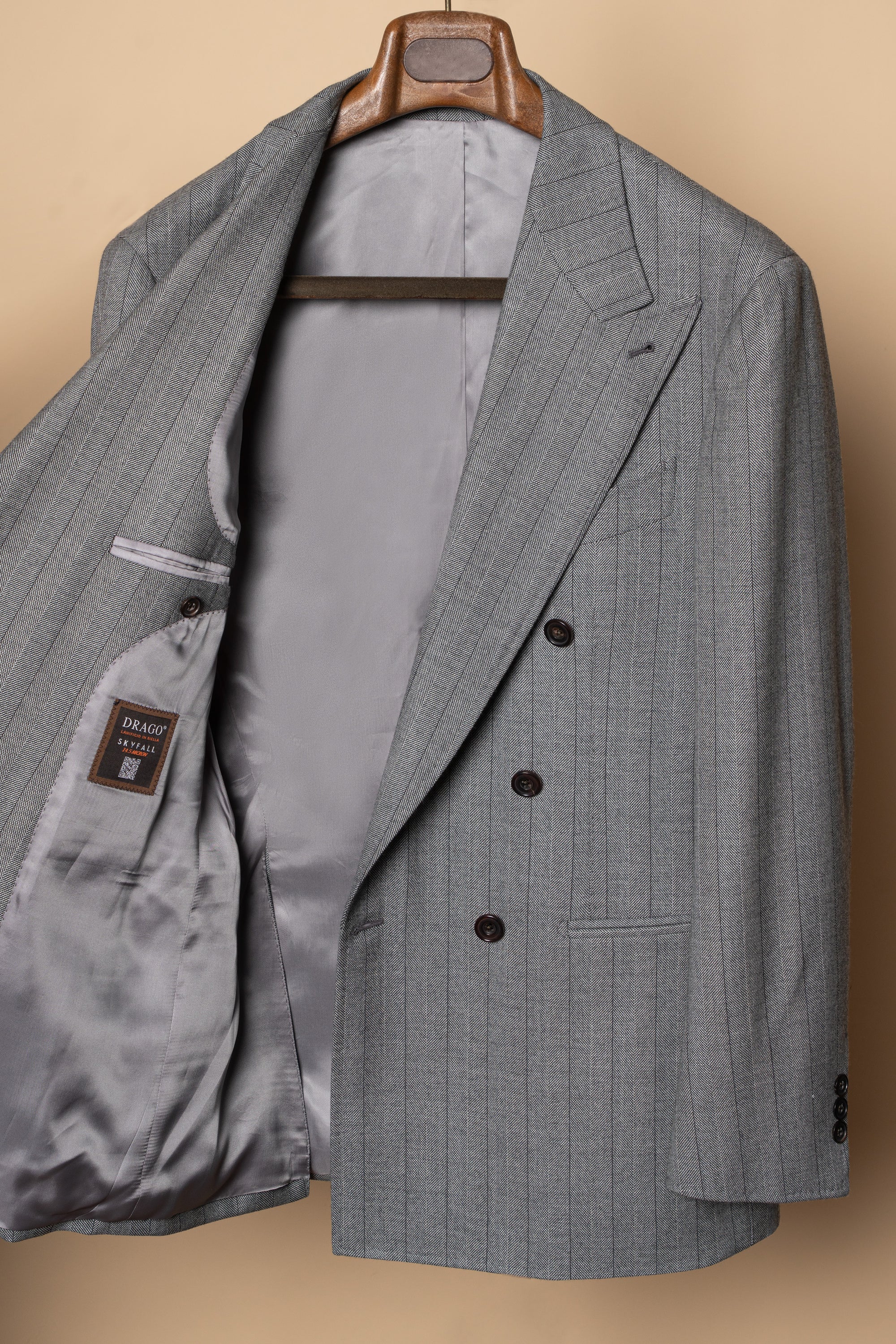 MTO Grey Herringbone Flannel Suit #370