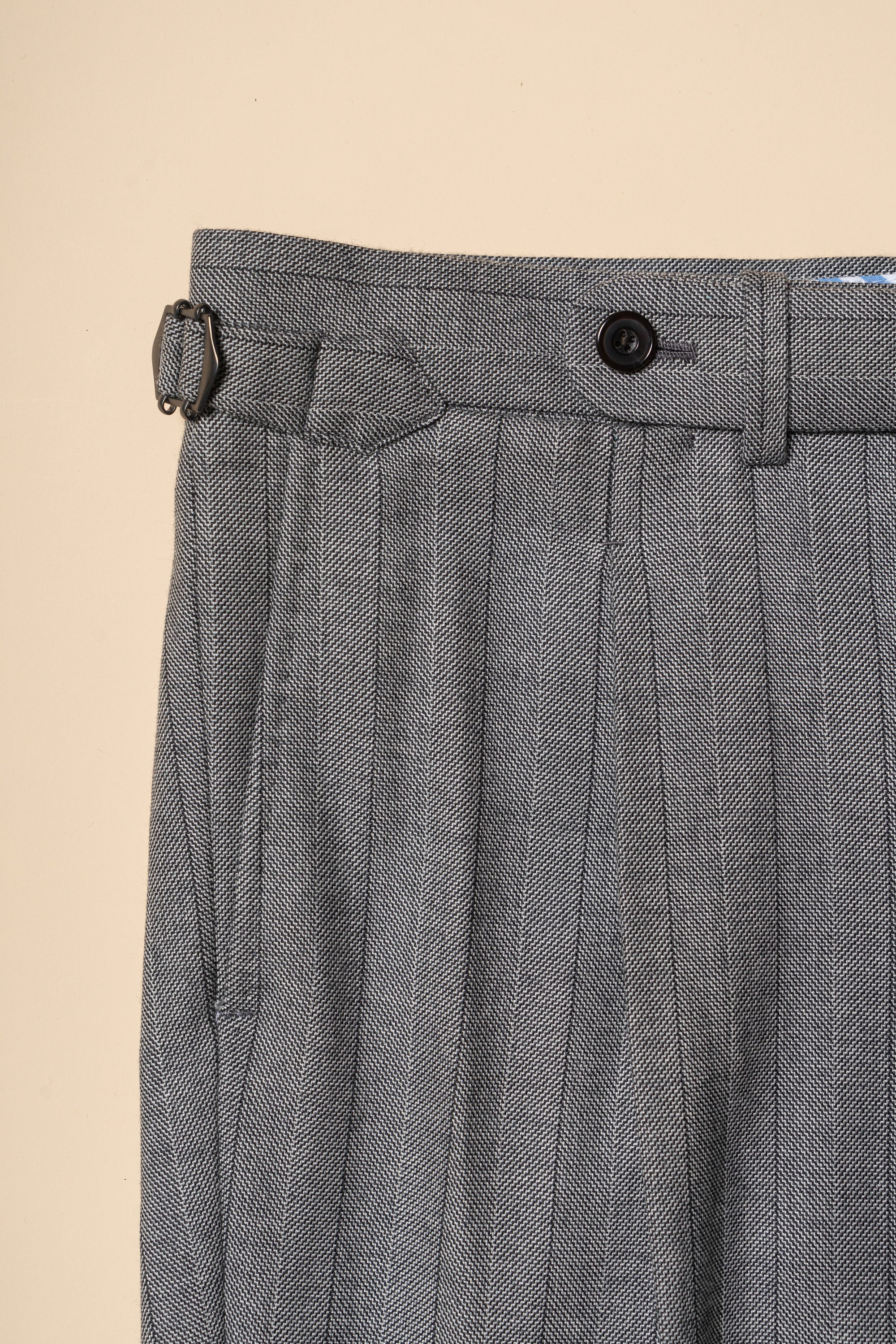 MTO Grey Herringbone Flannel Suit #370