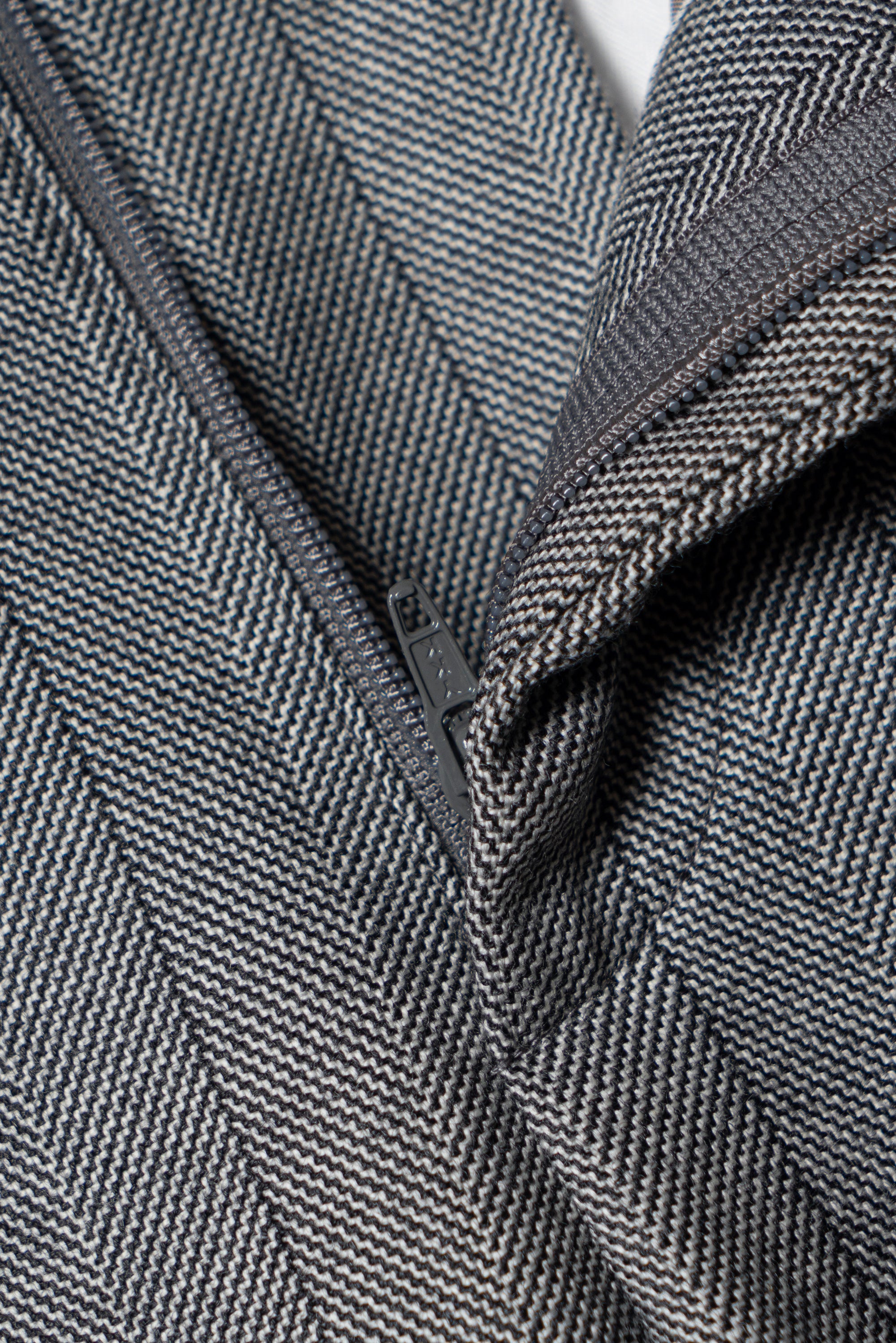 MTO Grey Herringbone Flannel Suit #370