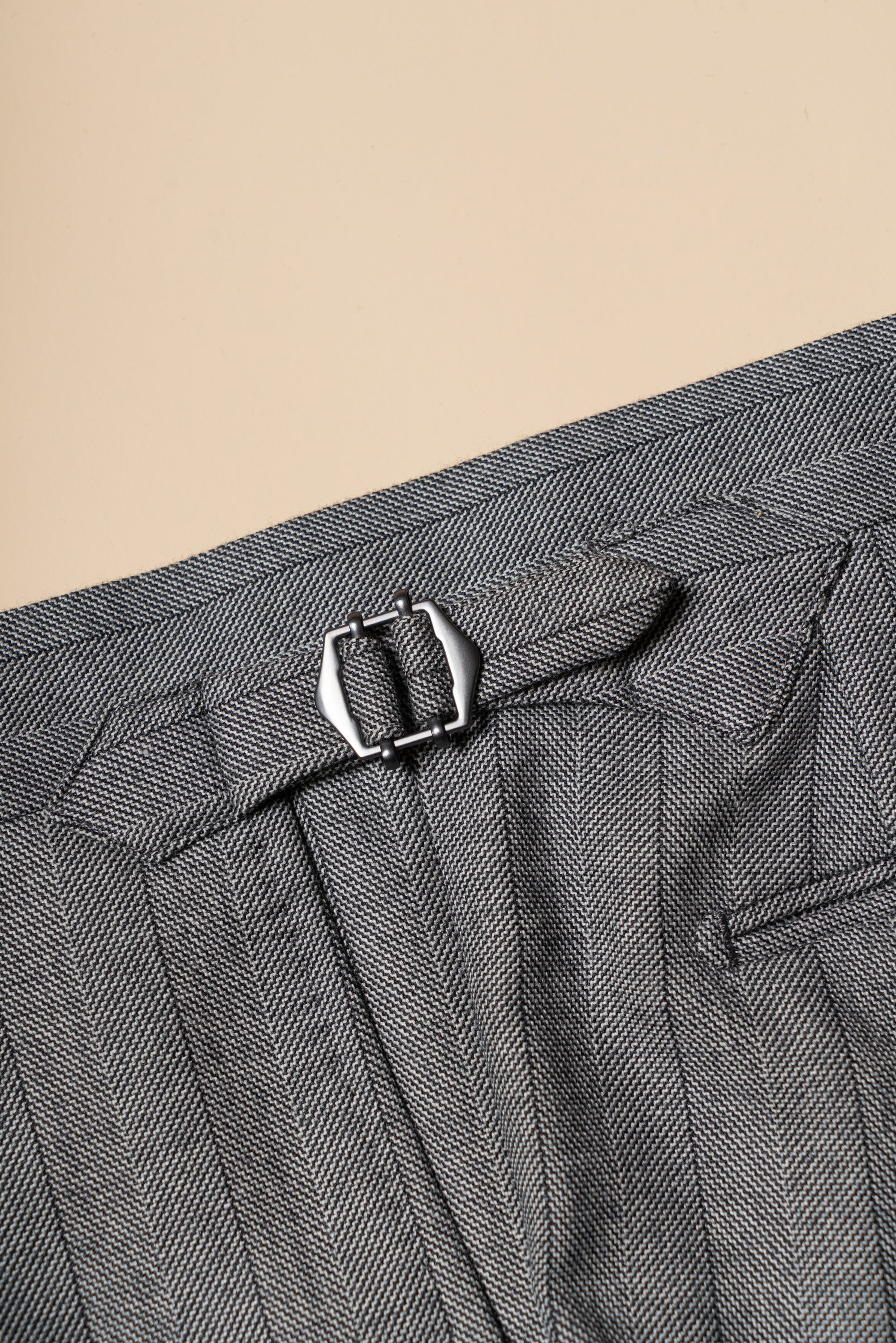 MTO Grey Herringbone Flannel Suit #370