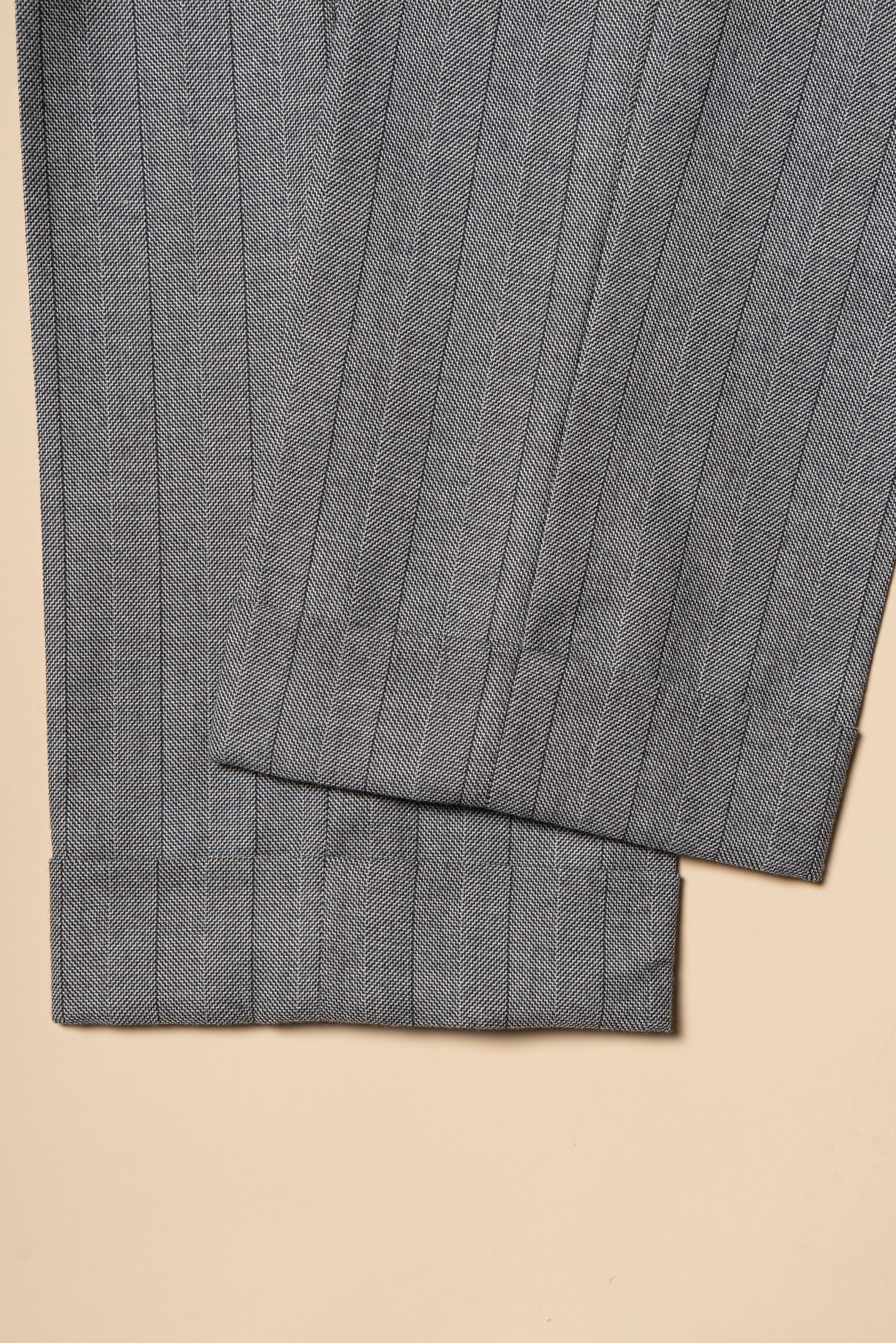 MTO Grey Herringbone Flannel Suit #370