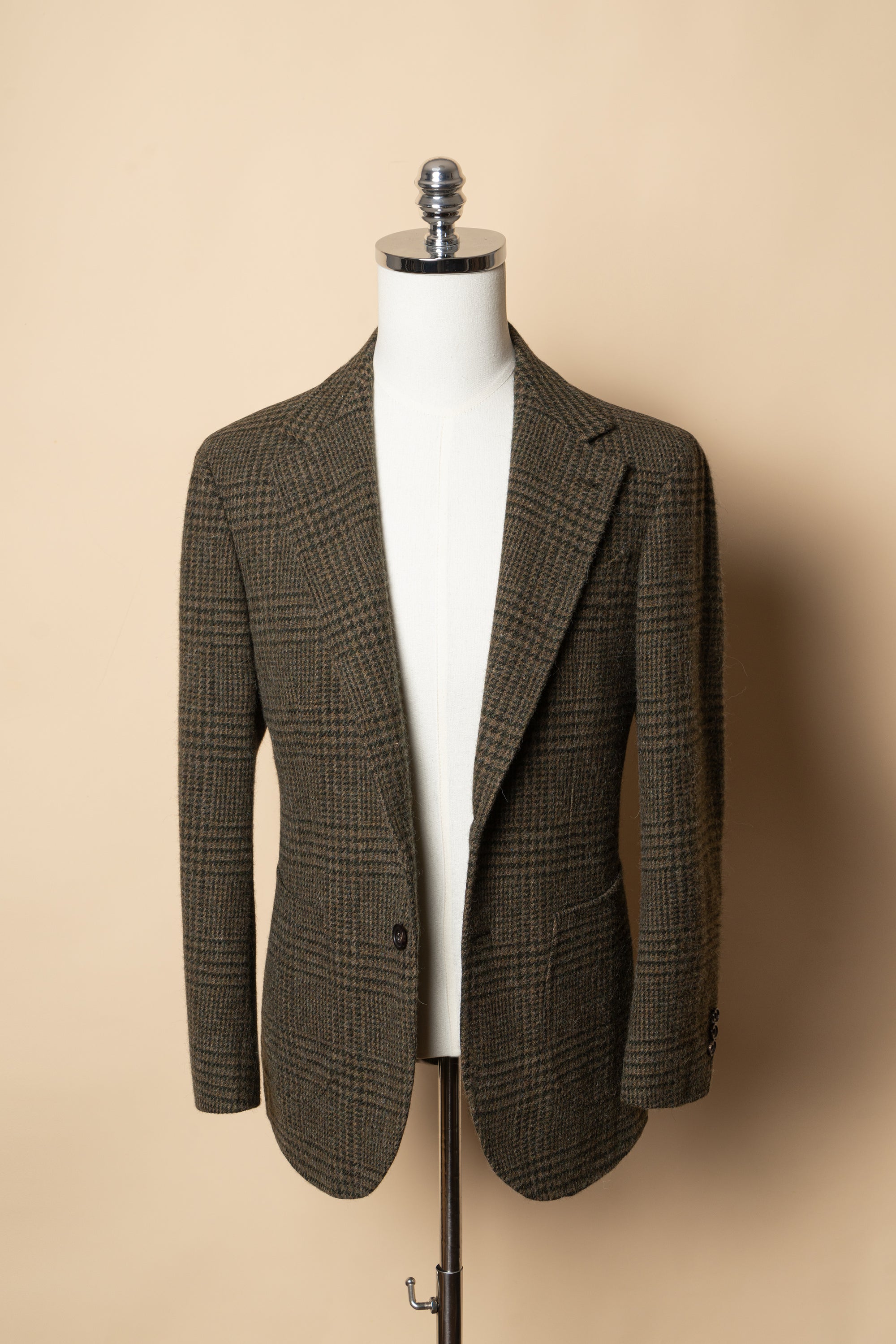 MTO Dark Olive Glen Check Tweed Jacket #640