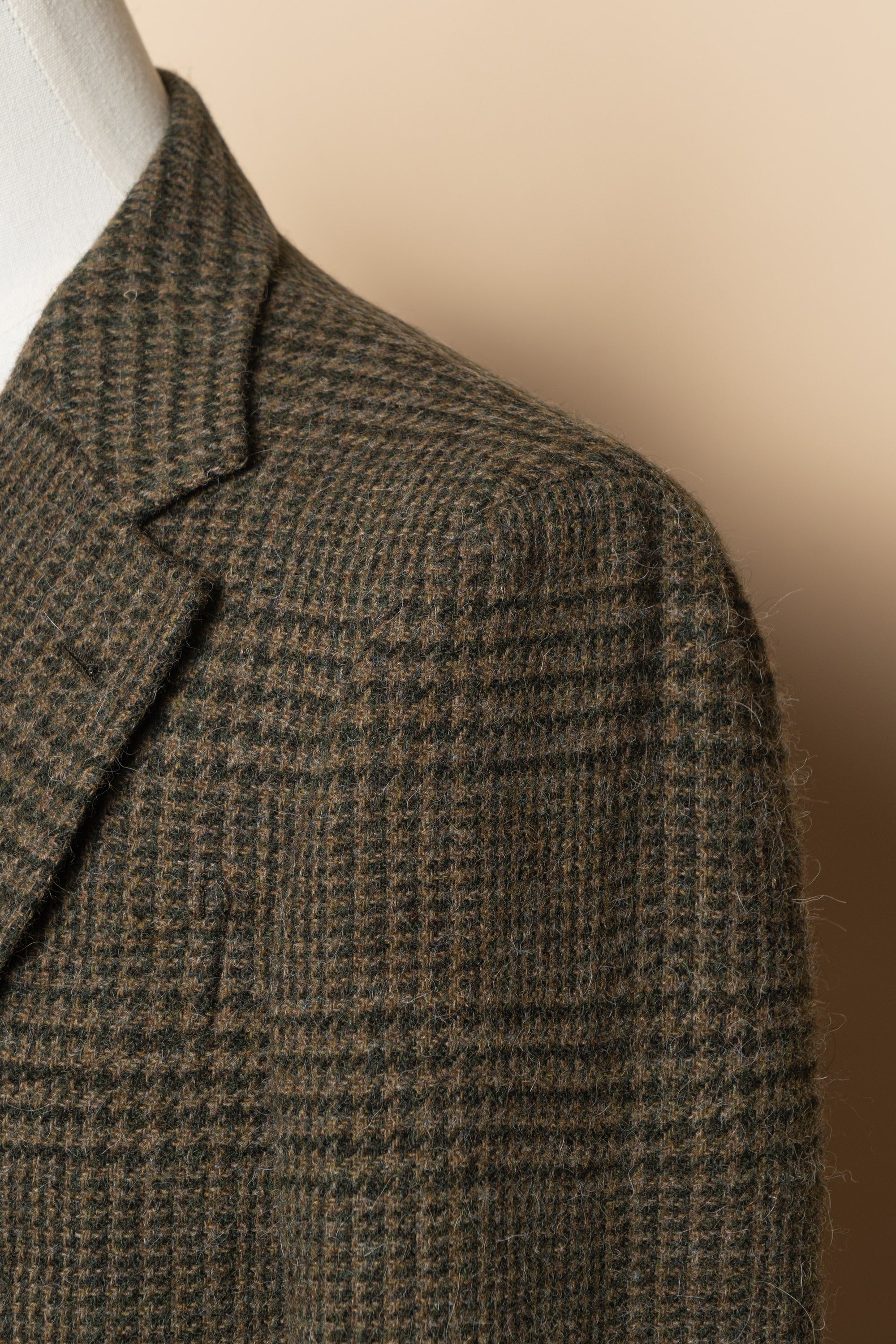 MTO Dark Olive Glen Check Tweed Jacket #640