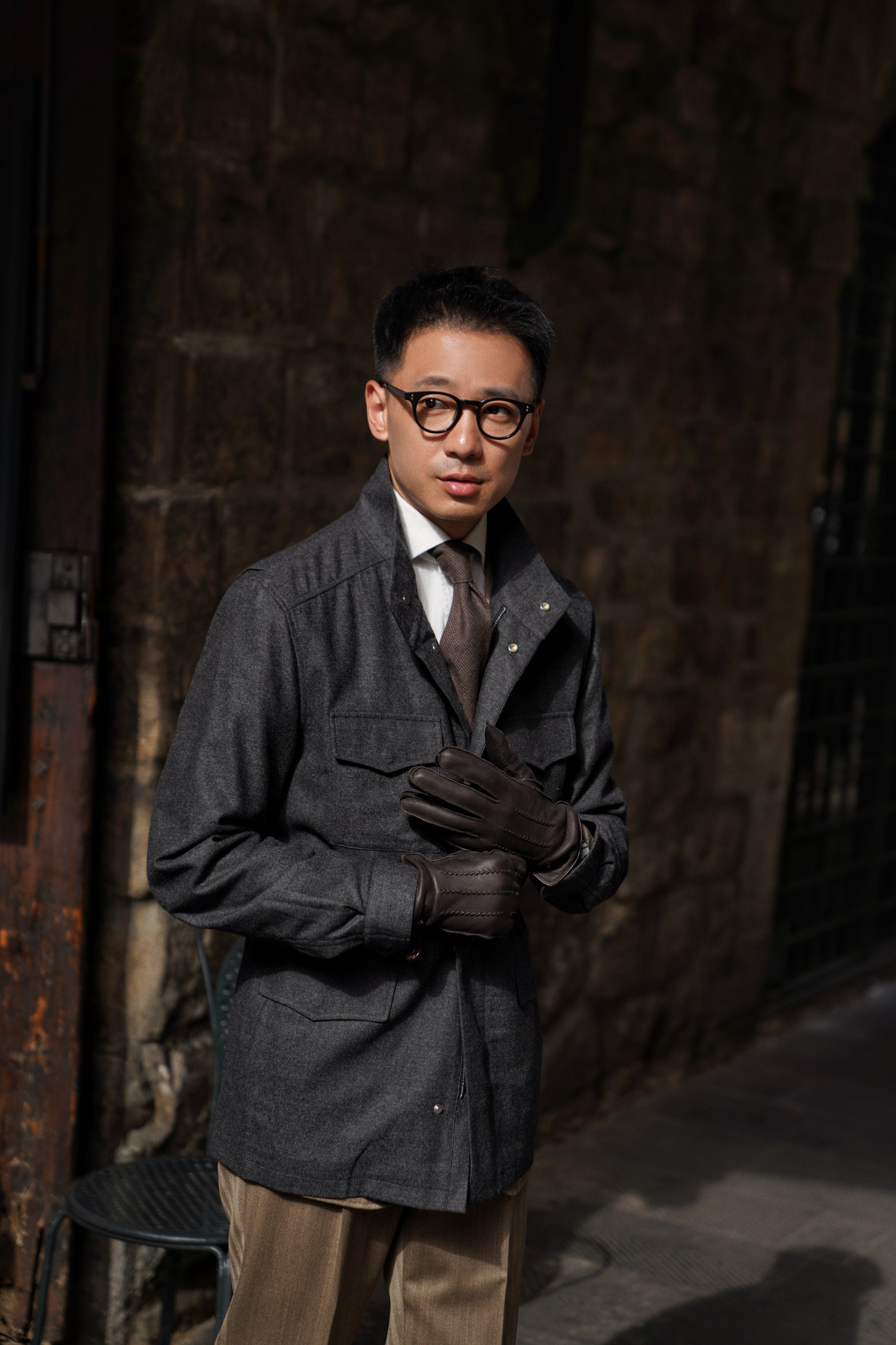 MTO Charcoal Wool M65 Jacket #444