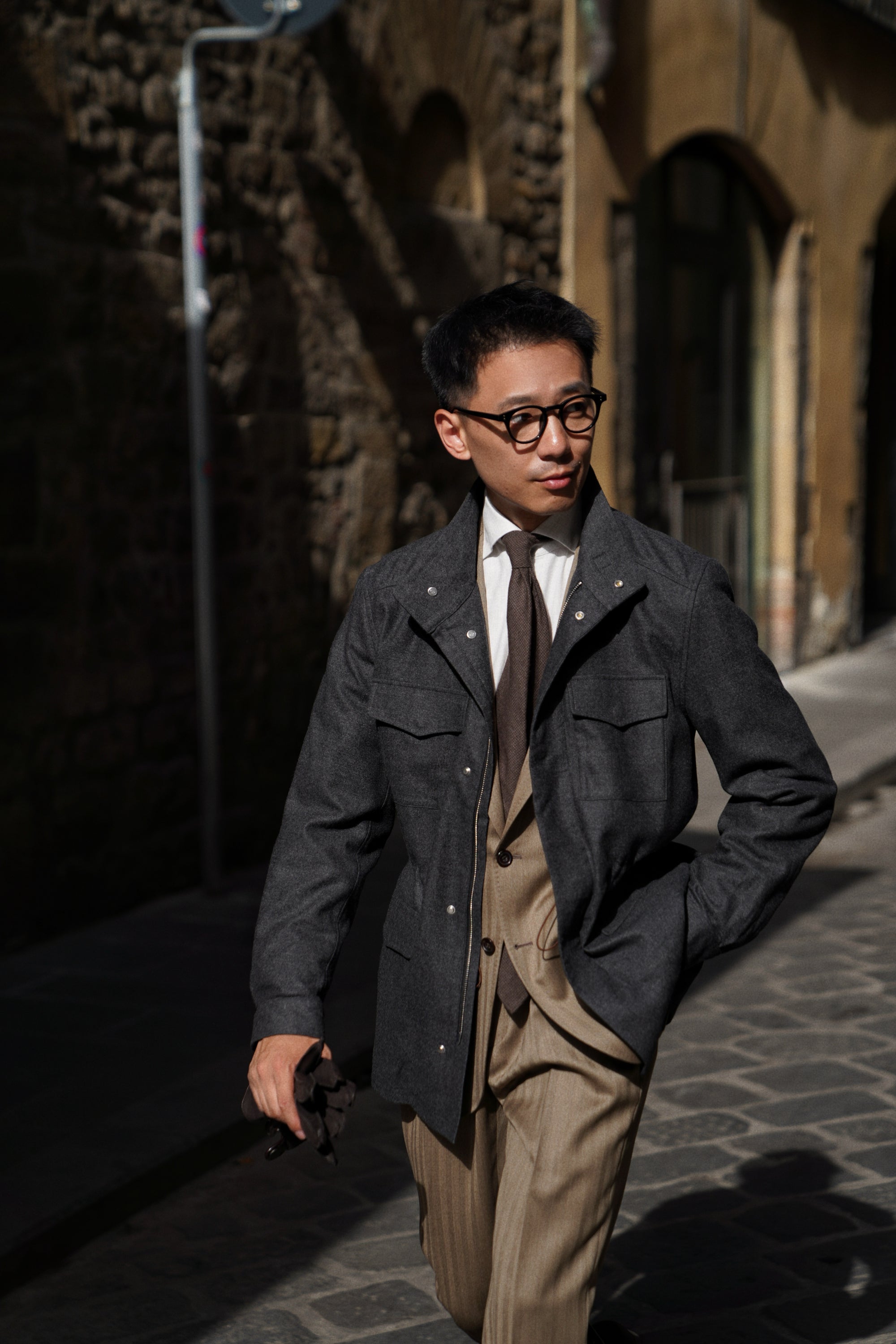 MTO Charcoal Wool M65 Jacket #444