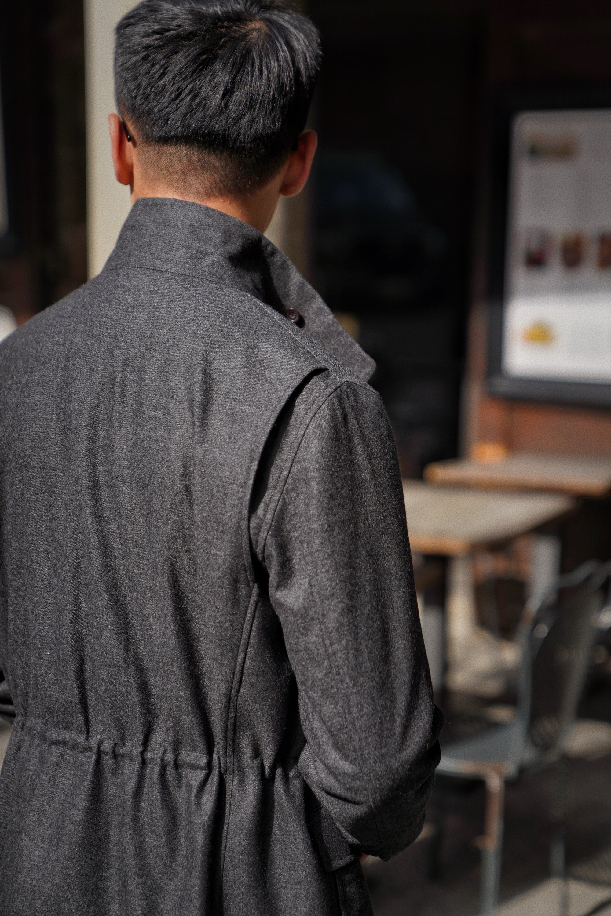 MTO Charcoal Wool M65 Jacket #444