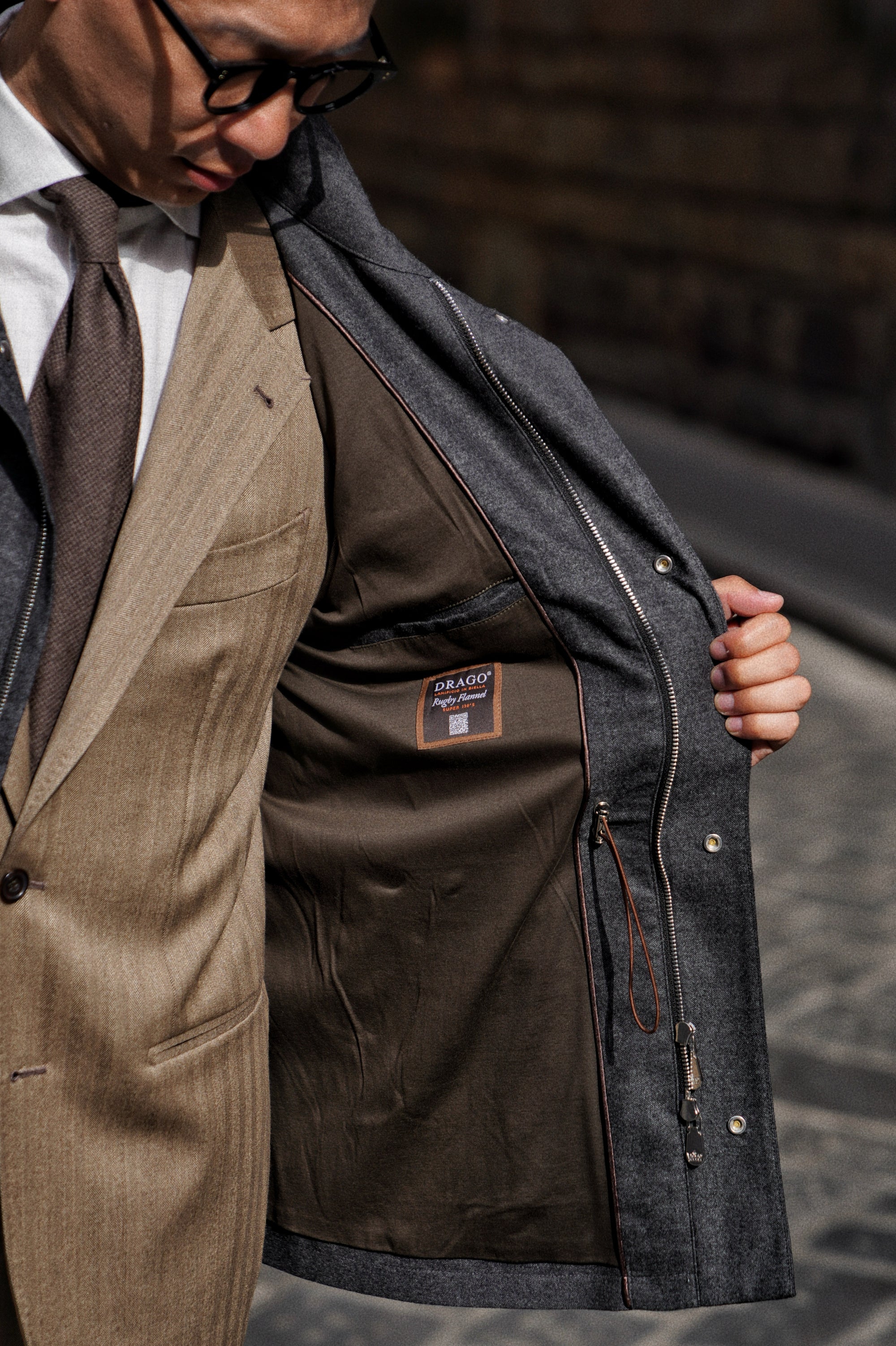 MTO Charcoal Wool M65 Jacket #444