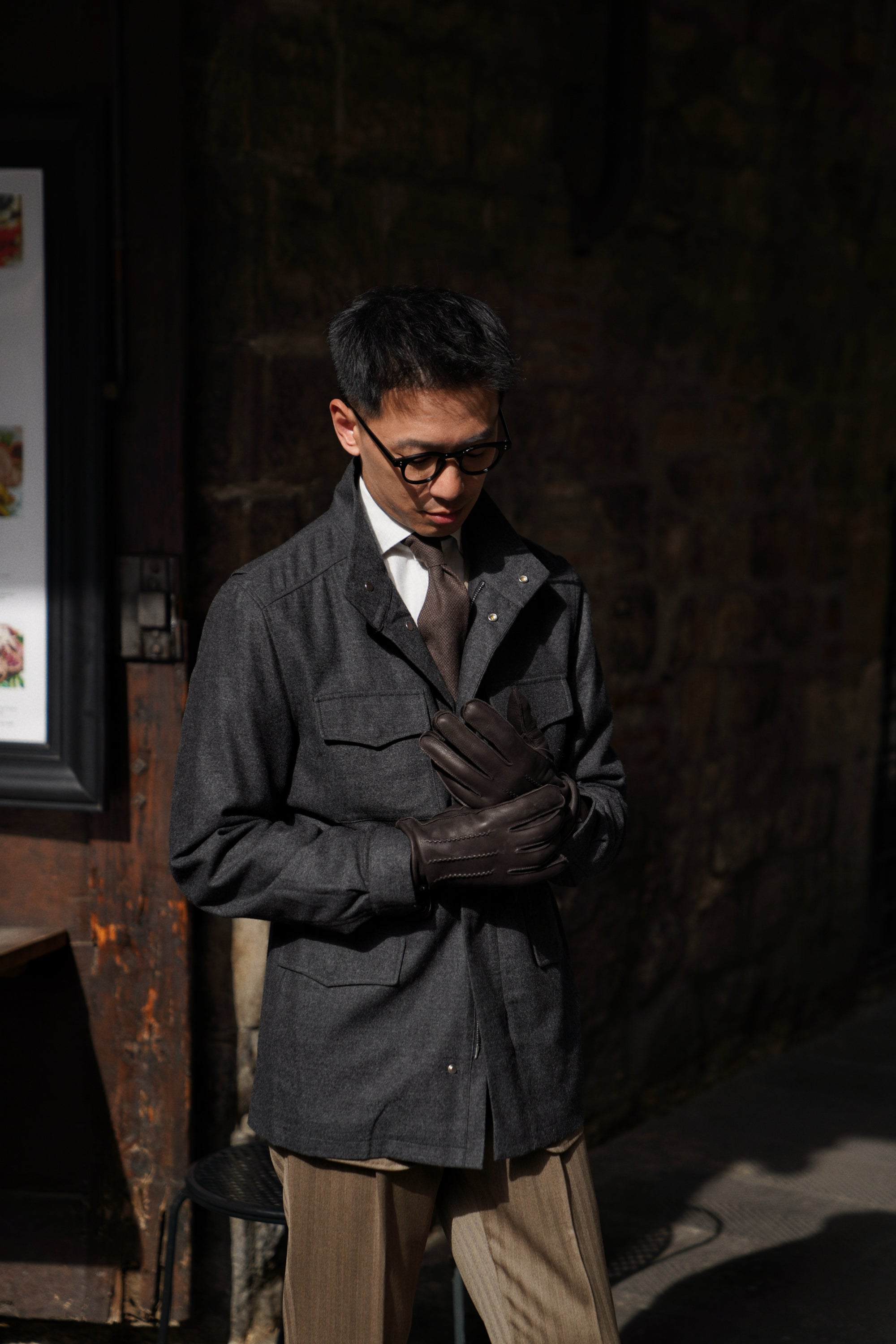 MTO Charcoal Wool M65 Jacket #444