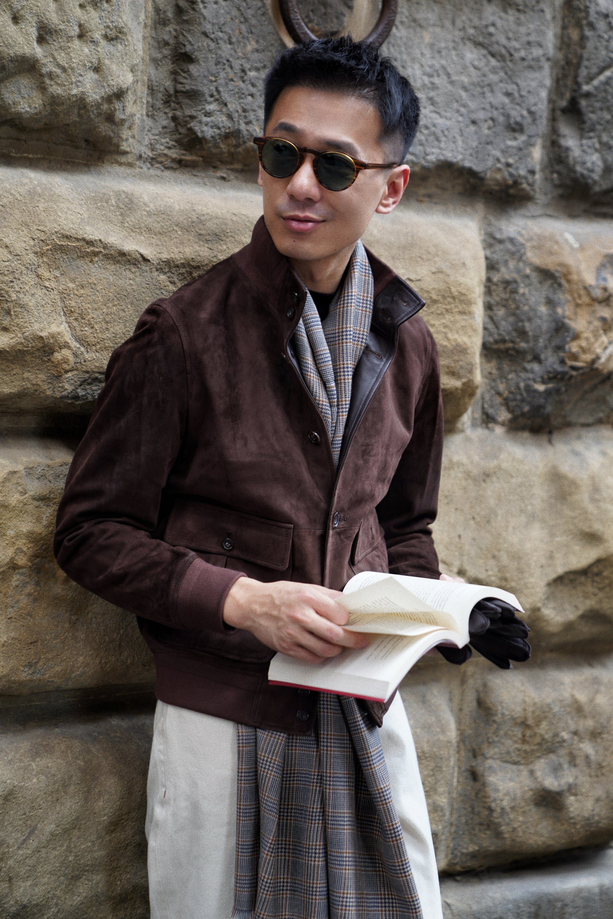 Brown Sheepskin Suede A1 Jacket