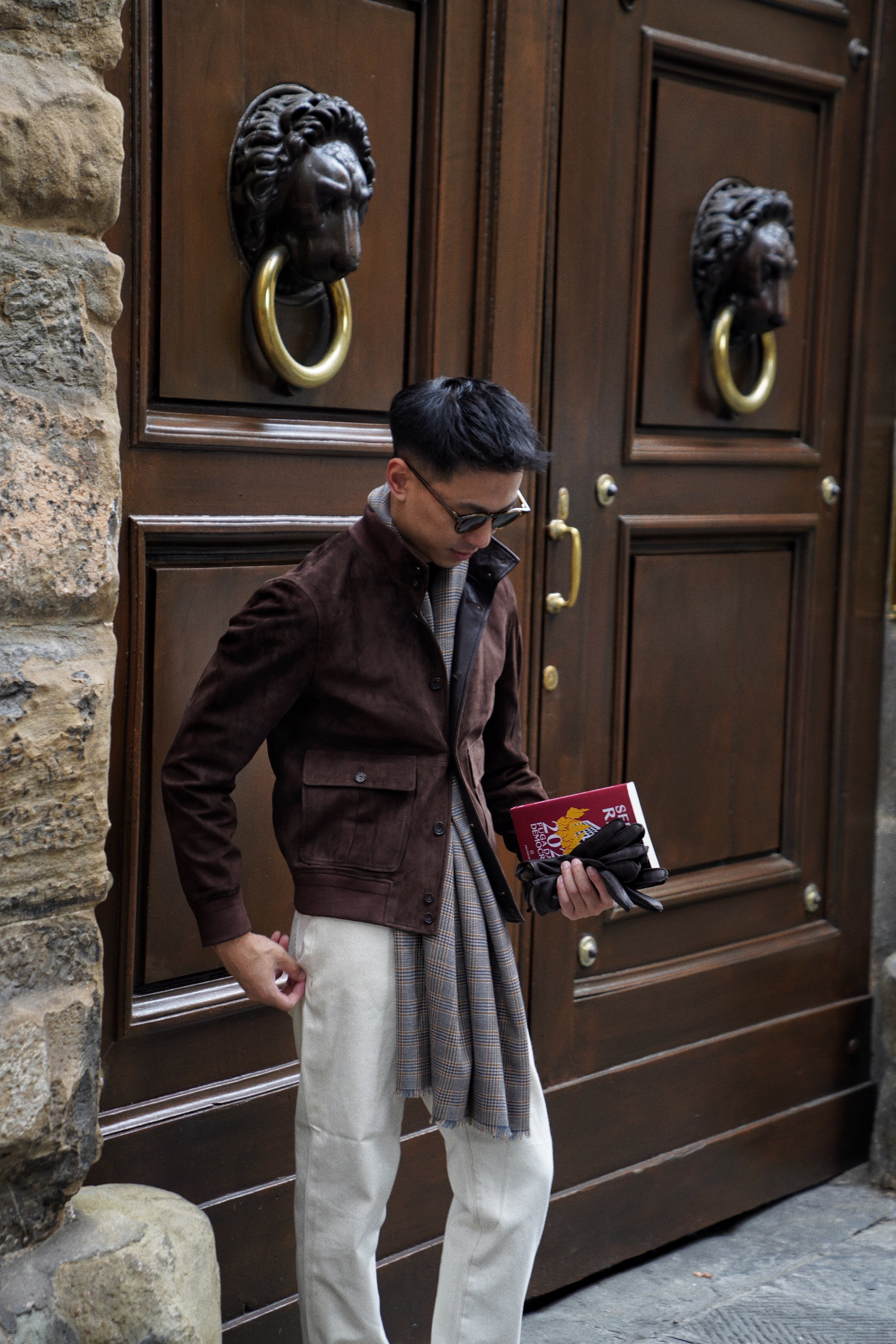 Brown Sheepskin Suede A1 Jacket