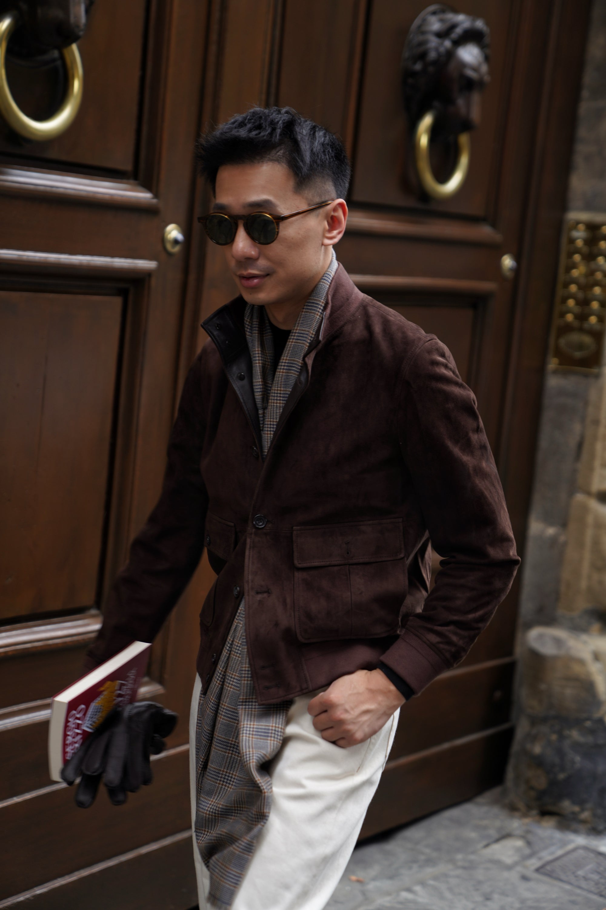 Brown Sheepskin Suede A1 Jacket
