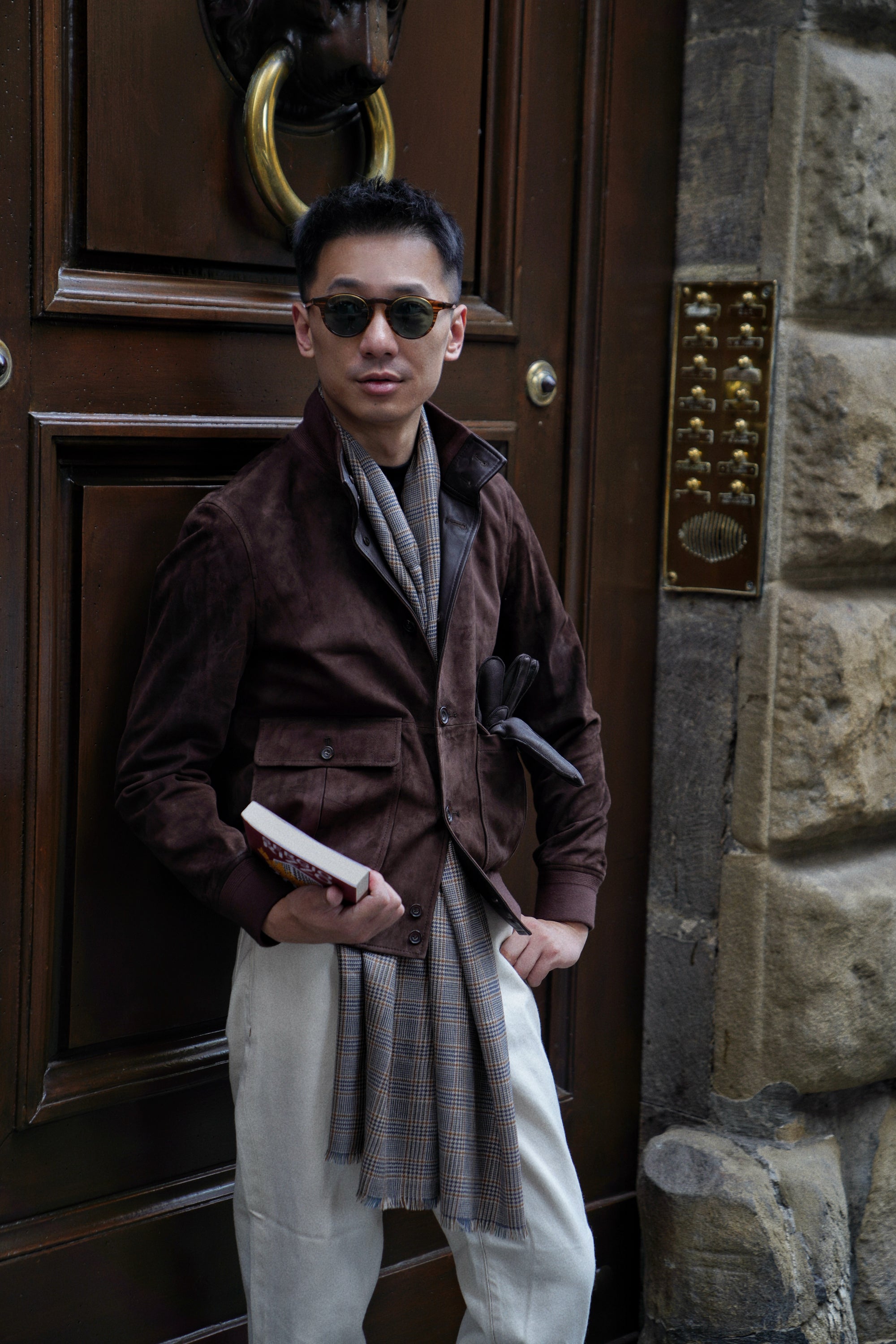 Brown Sheepskin Suede A1 Jacket