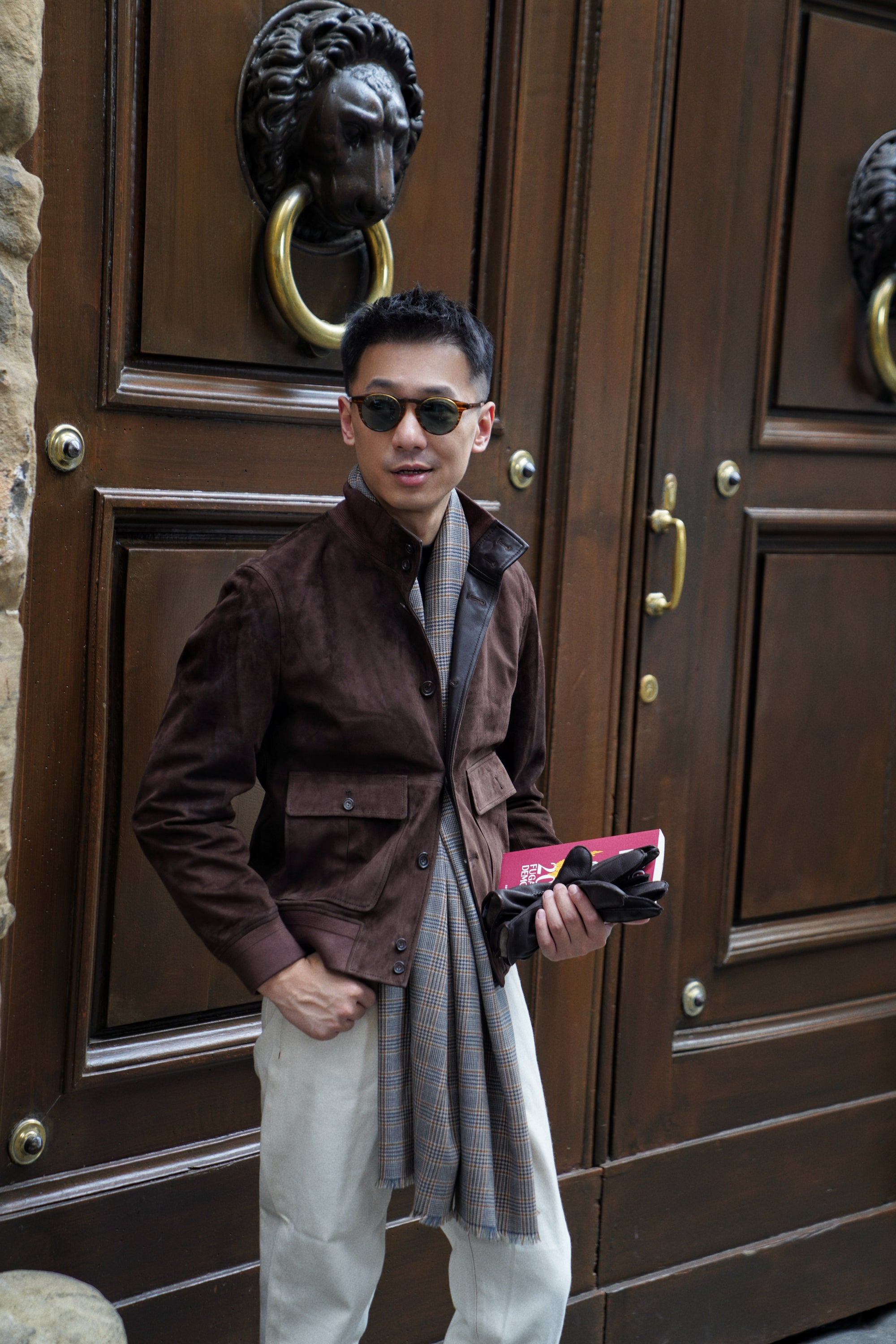 Brown Sheepskin Suede A1 Jacket