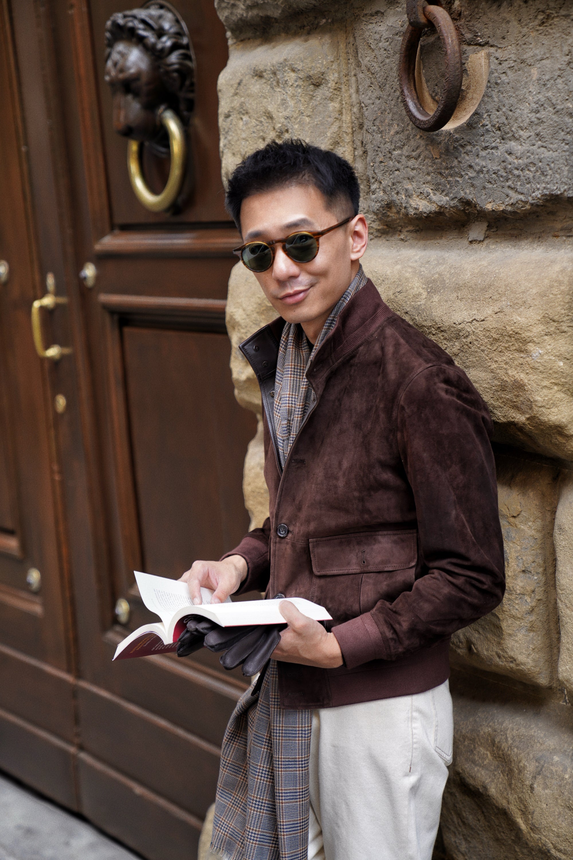 Brown Sheepskin Suede A1 Jacket