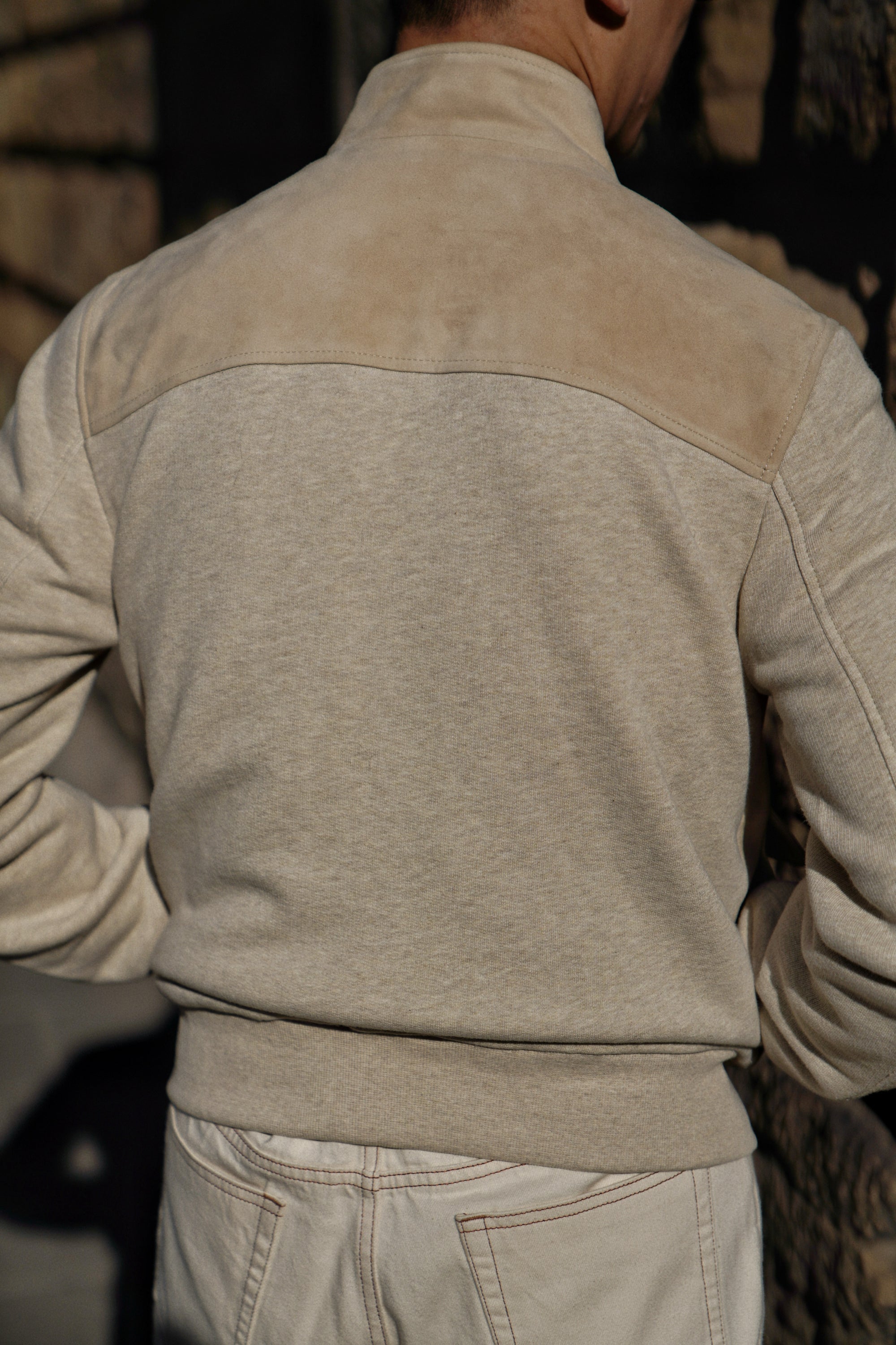 Beige Sheepskin Cotton Blending A1 Jacket