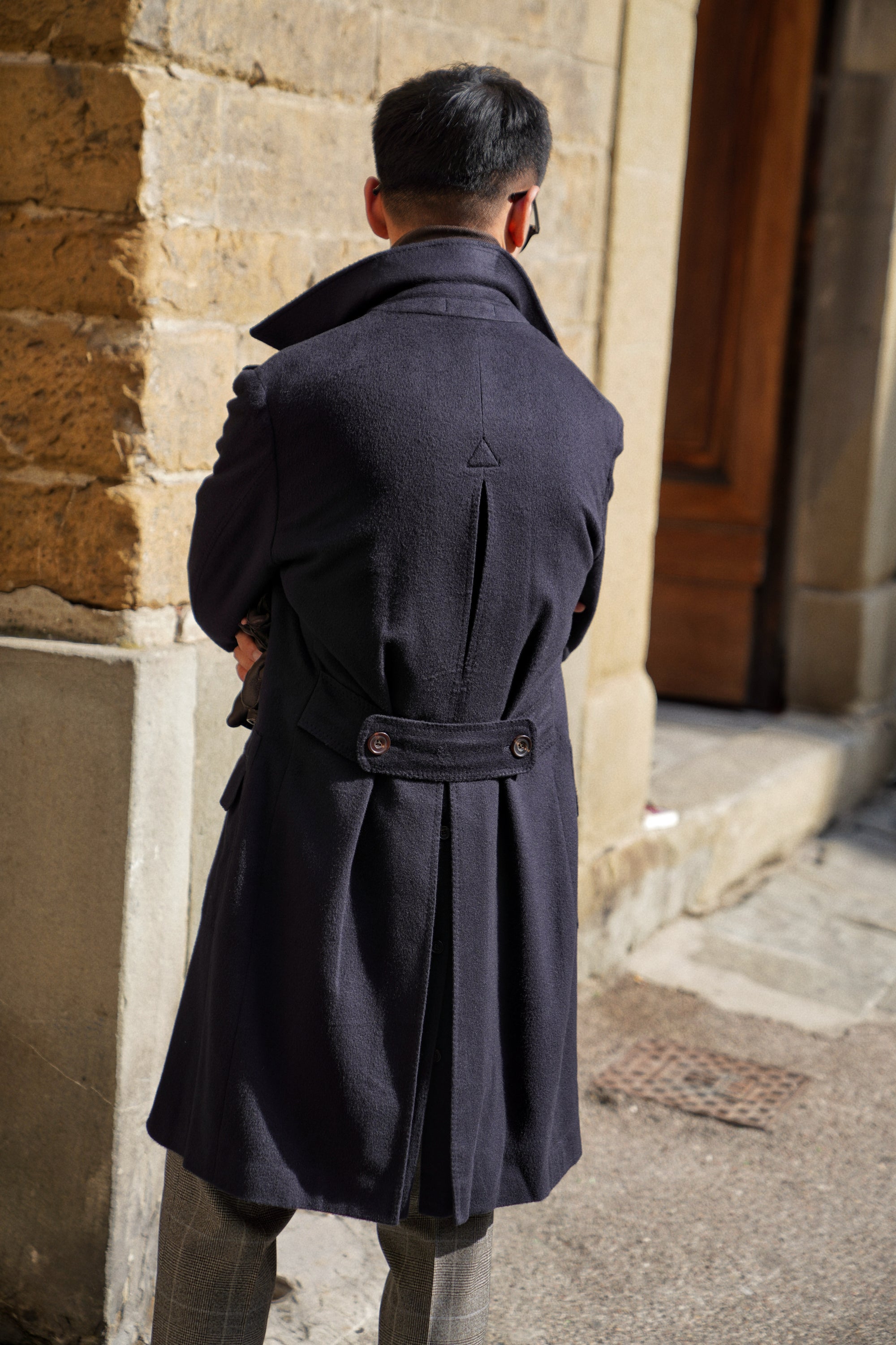 MTO Navy Cashmere Ulster Coat #342