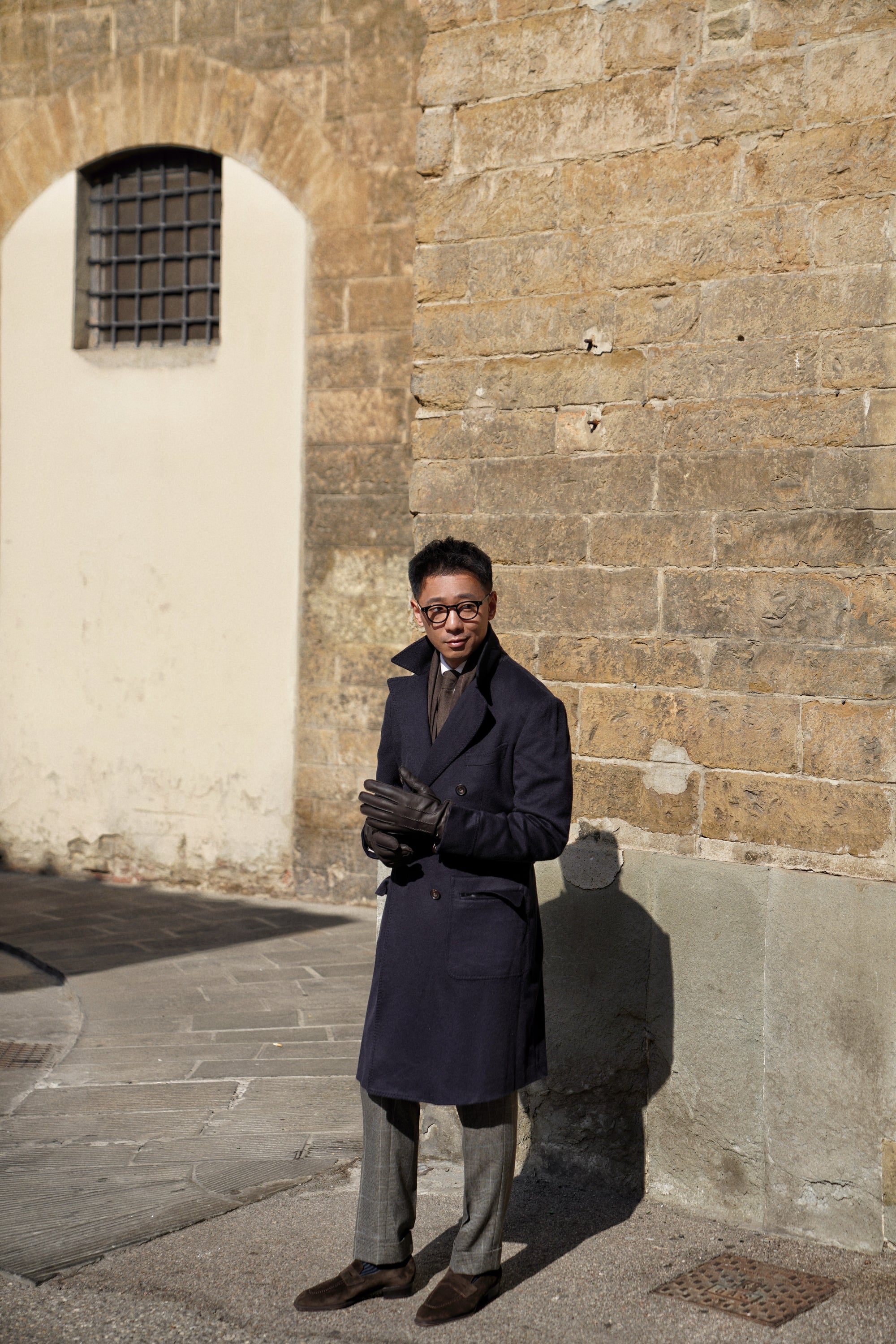 MTO Navy Cashmere Ulster Coat #342