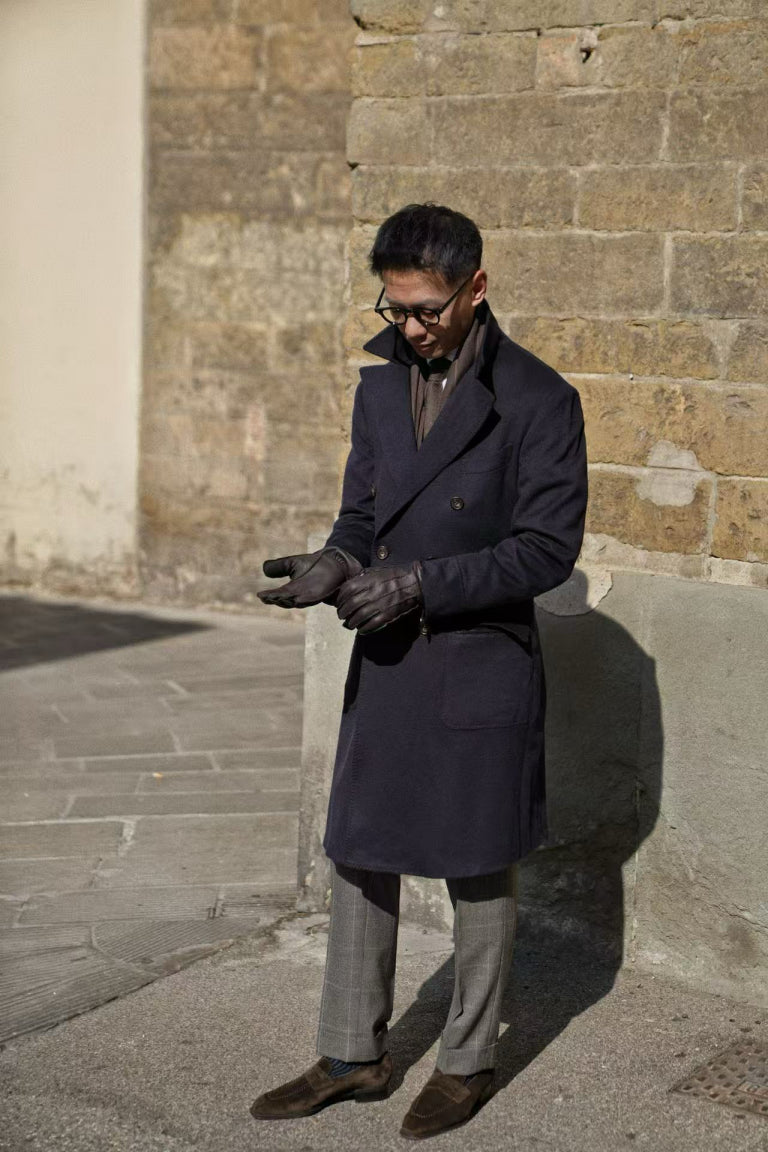 MTO Navy Cashmere Ulster Coat #342